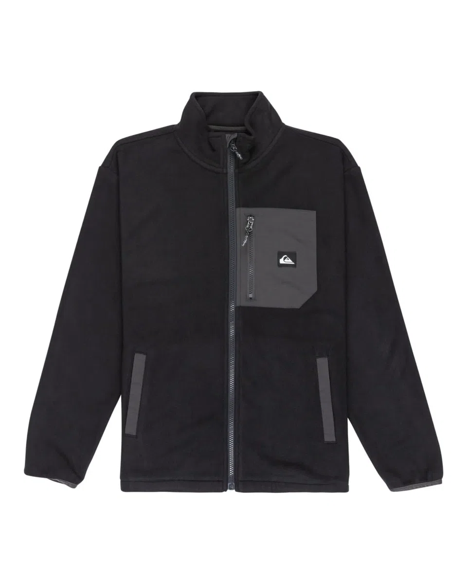 Quiksilver Ice Fields - Polaire zippée - Garçon Enfant 8-16 Ans - 16 - Noir