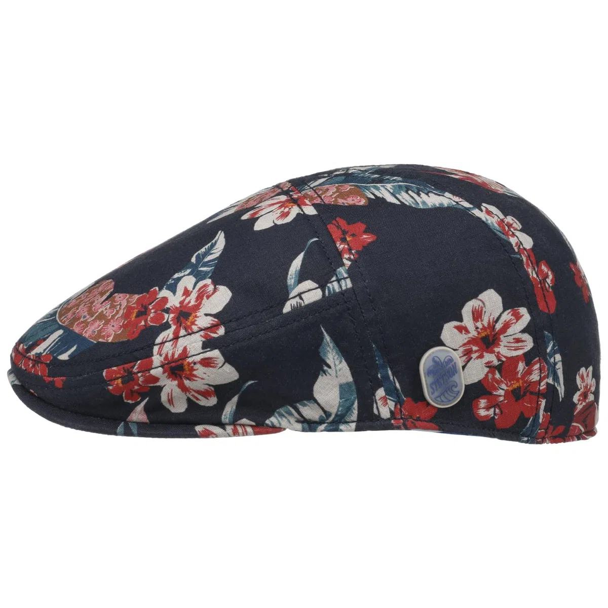 Stetson Flowlin Casquette Plate Gavroche a Fleurs Multicolore Lin Unisexe Printemps Ete