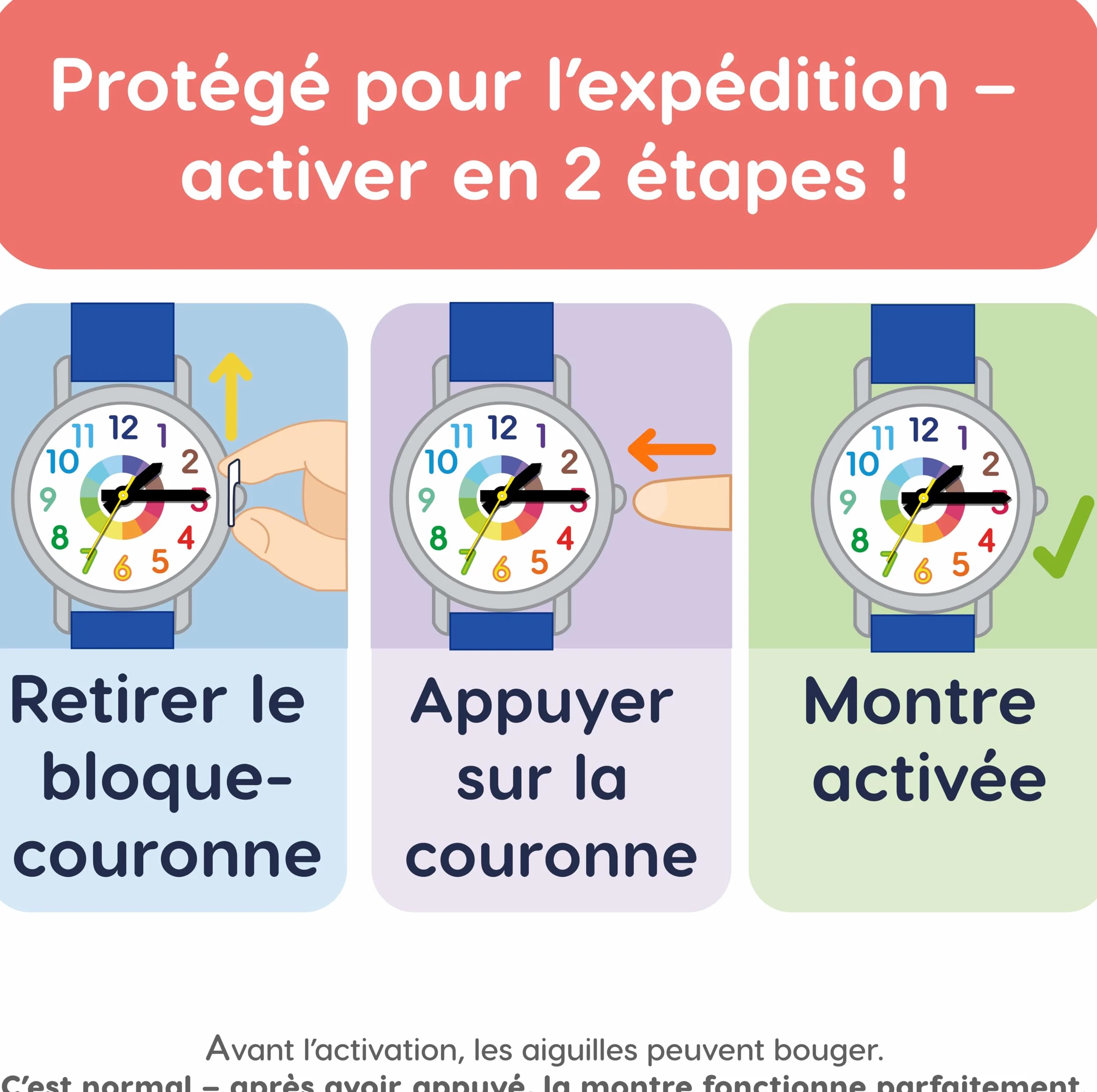 Kiddus Montre Éducative pour Enfants, Montre Bracelet Analogique pour Garçon et Fille à partir de 5 Ans, Waterproof 5ATM, Première Cadeau Apprentissage pour Enfant