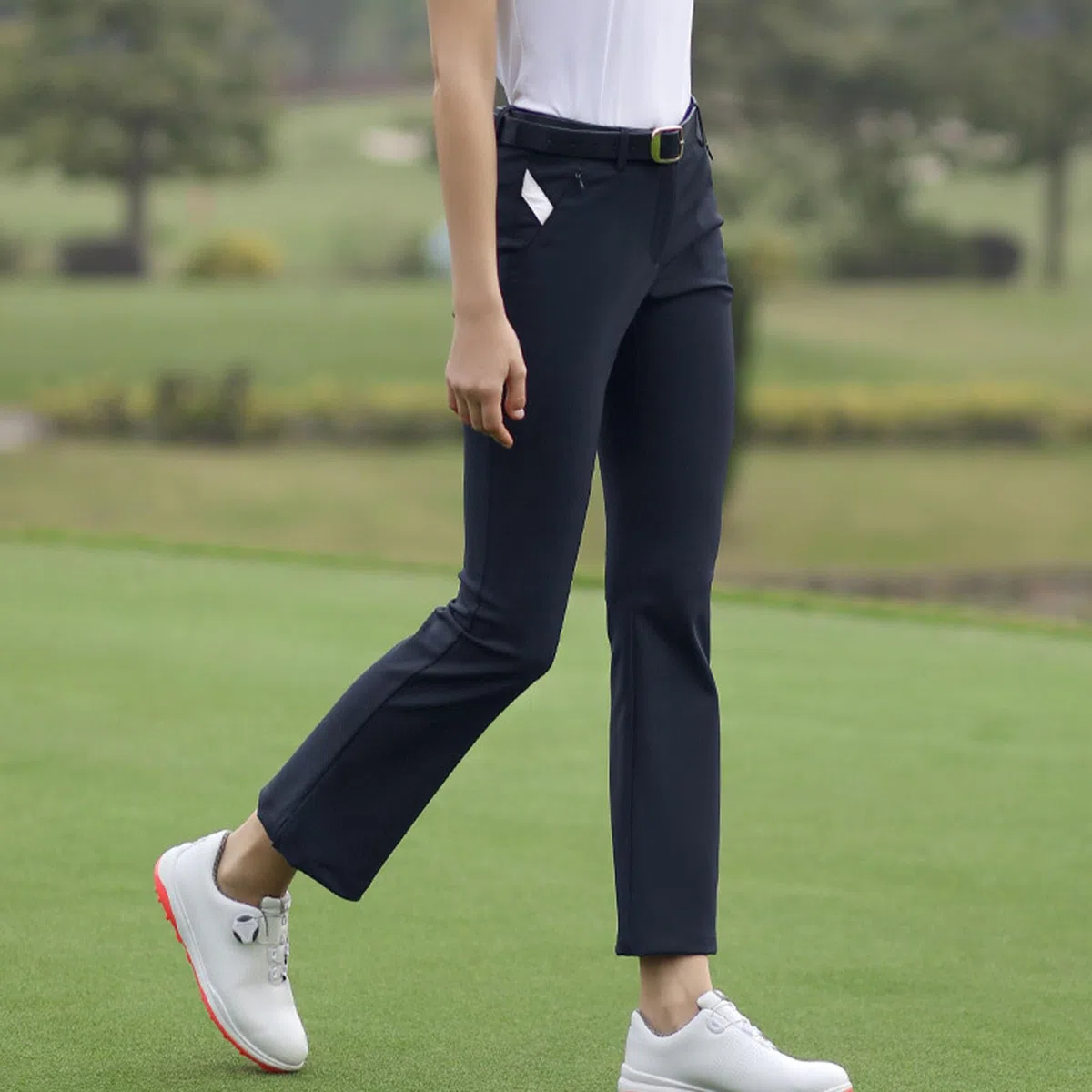Pantalons De Golf Femme,Pantalon De Golf Femme | Pantalons à séchage Rapide avec Poches zippées | Pantalon de Golf évasé pour Femme, léger, Extensible, pour Travail, randonnée, vêtements de