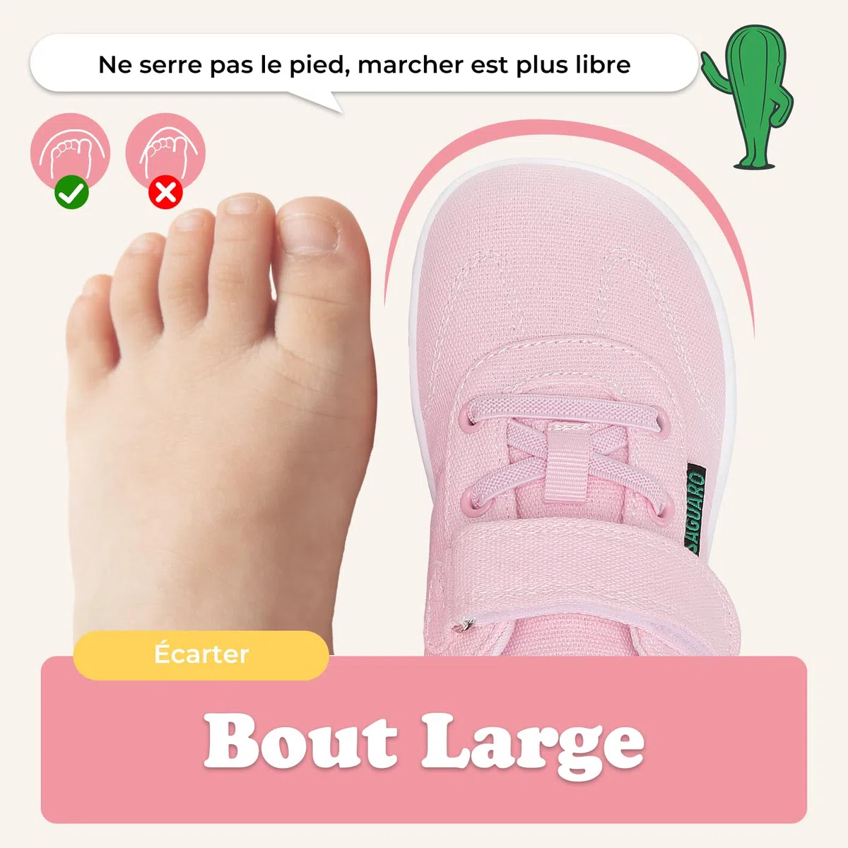 SAGUARO Baskets Barefoot Fille Chaussures Minimalistes Flexibles pour Extérieur et Intérieur,GR.25-35