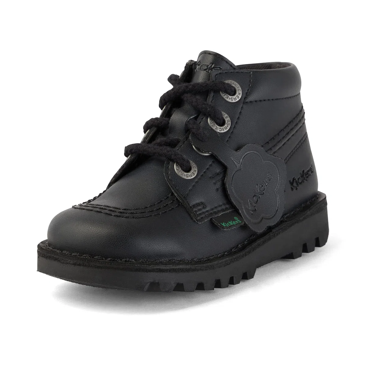 Kickers Mixte bébé Hi Vegan Synt Iu Noir Bottine