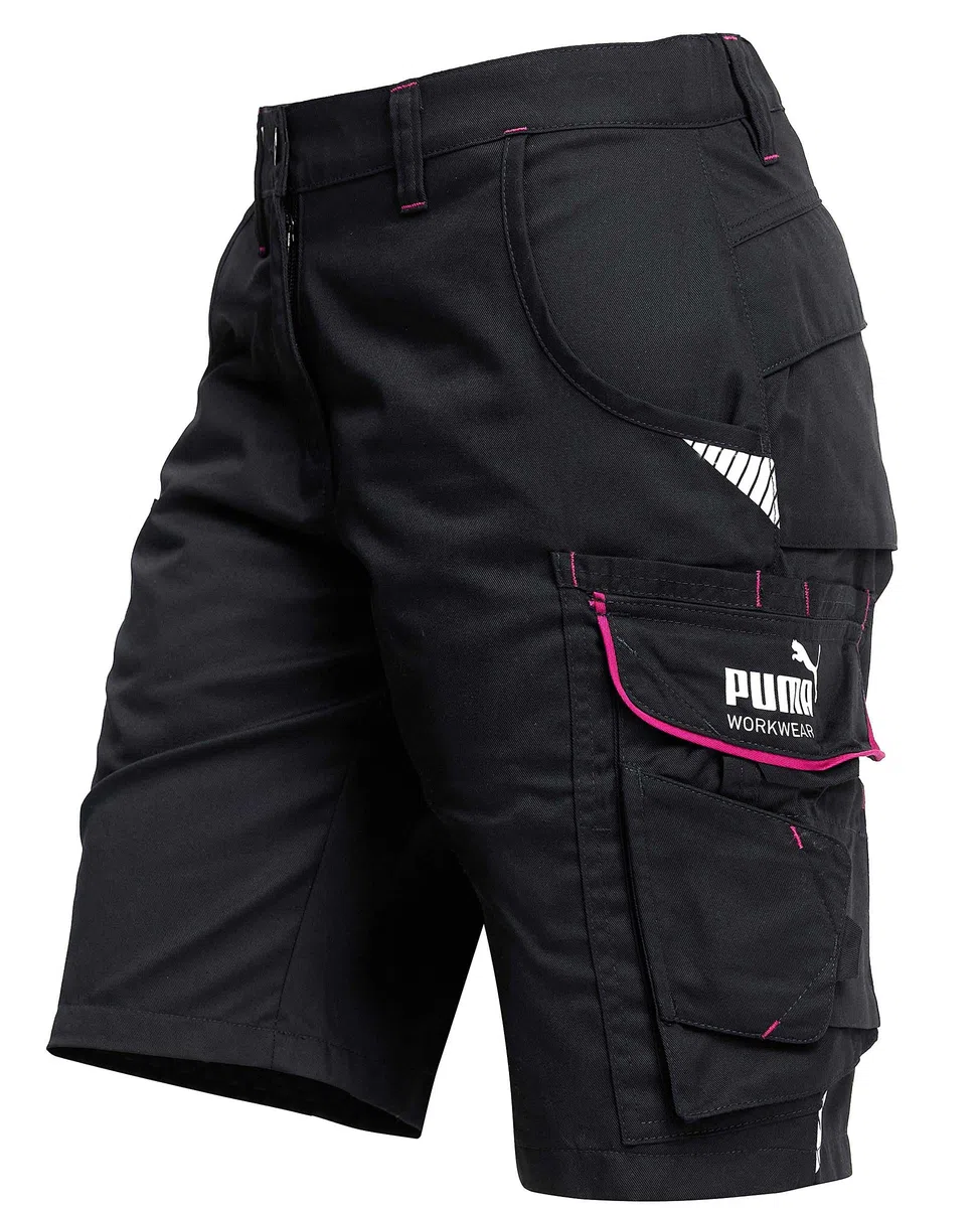 PUMA Workwear Precision X Short de Travail pour Femme, Nombreuses Poches & Réflecteurs - Idéal pour Les Artisans, Les ouvriers de Production et de Construction