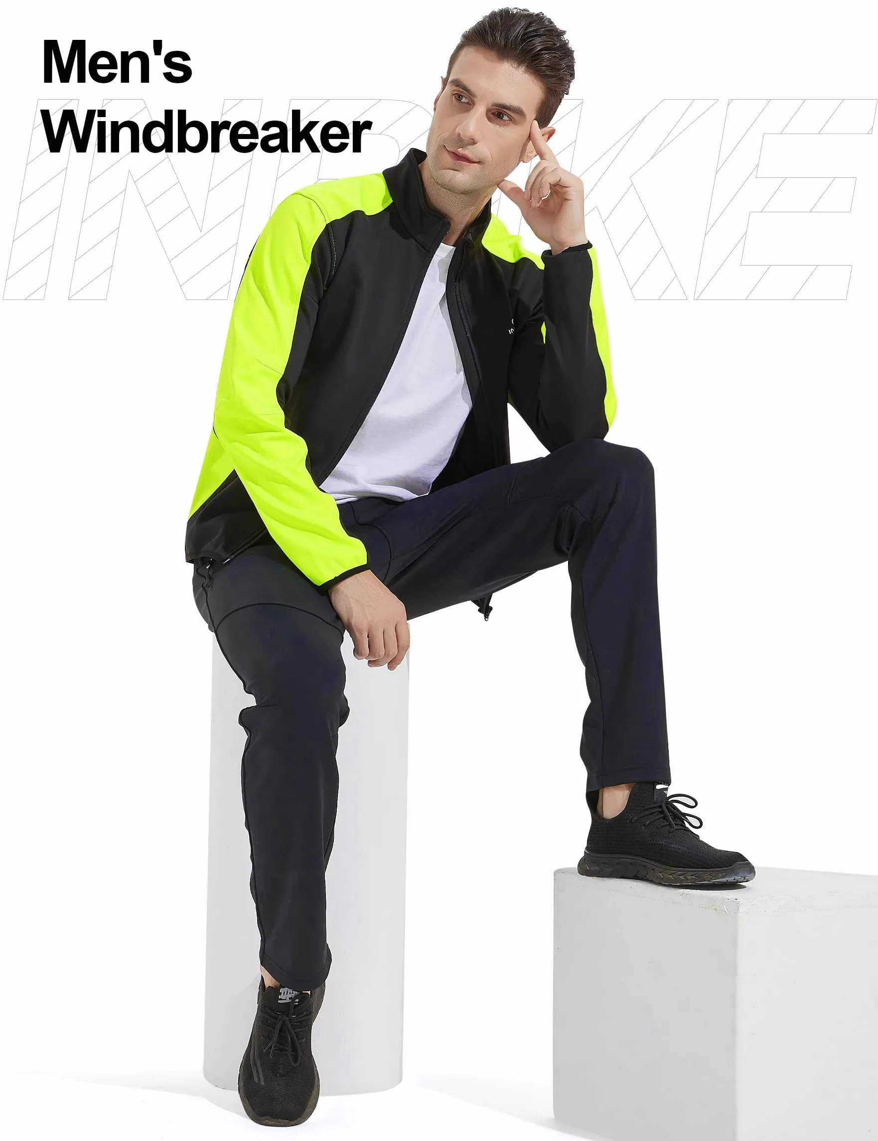 INBIKE Veste Cyclisme Homme Hiver Blouson Chaud Polaire Coupe Vent Vtt Velo WJ602
