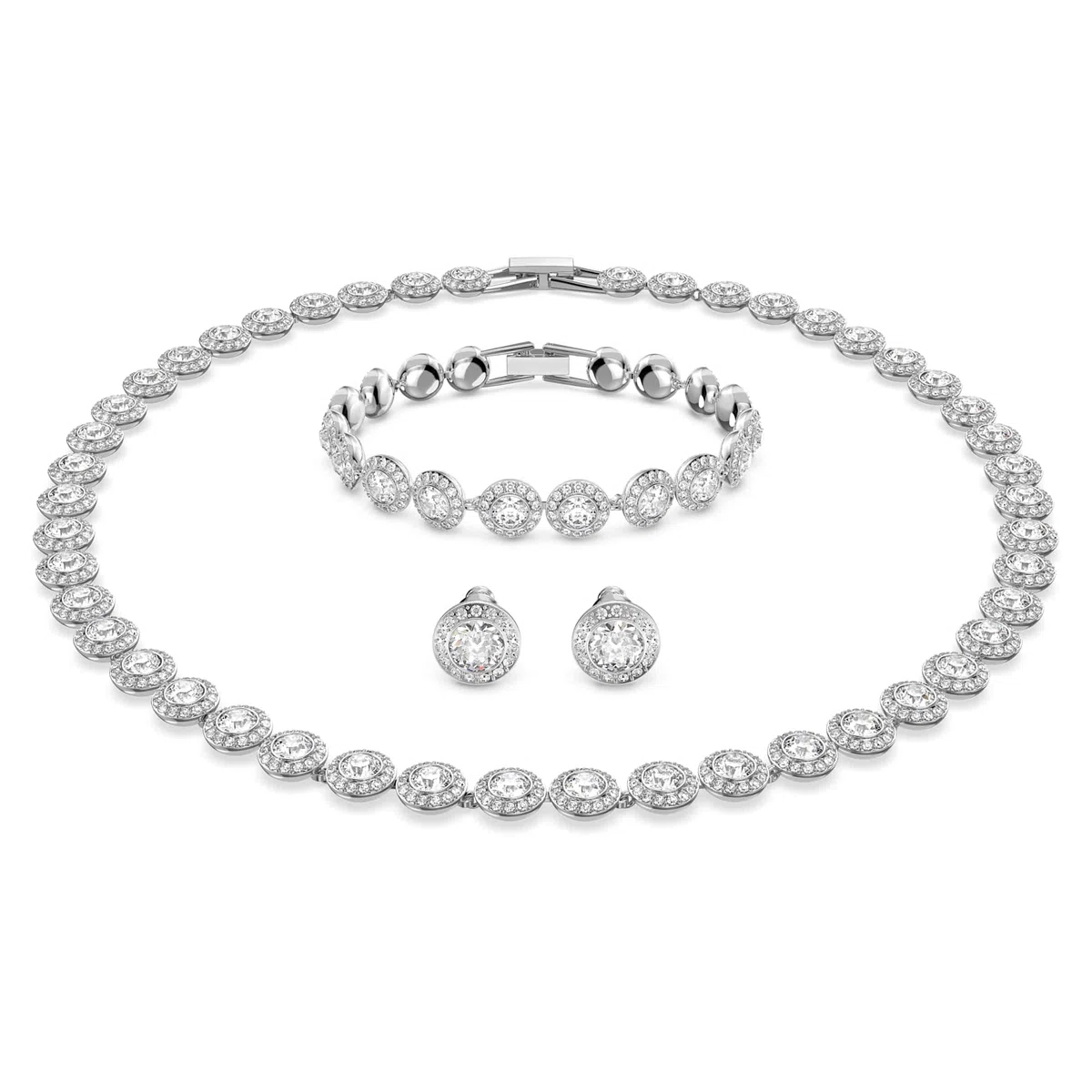 Swarovski Una Angelic Parure, Taille ronde, Blanc