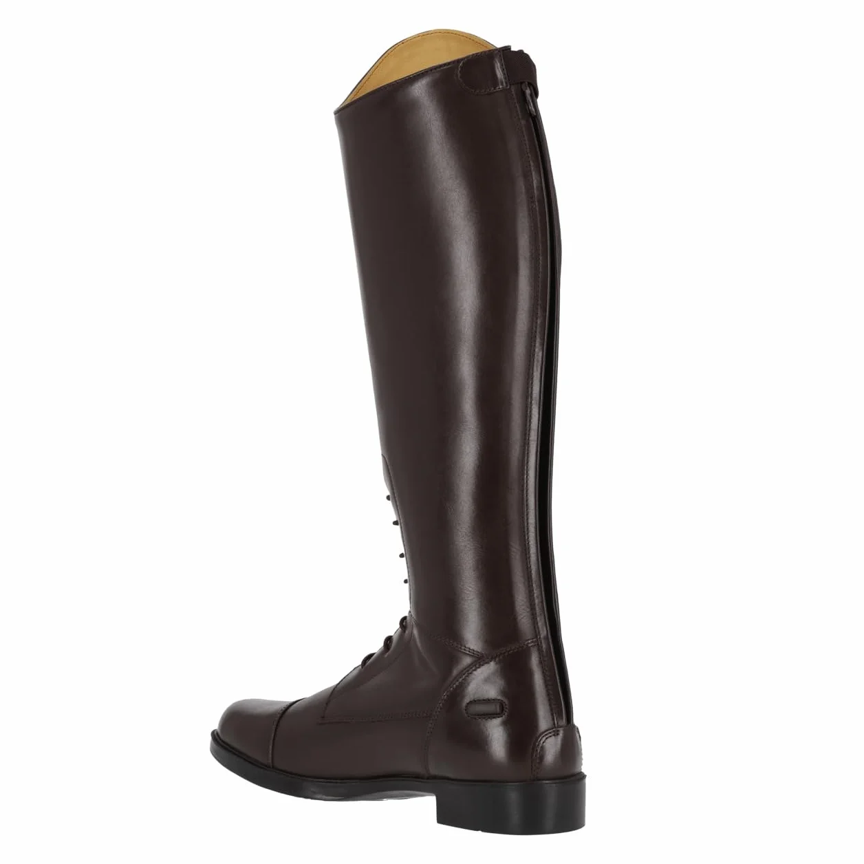 Bottes d'équitation en cuir QHP Romy pour enfants avec design interchangeable - Noir - Largeur de mollet normale
