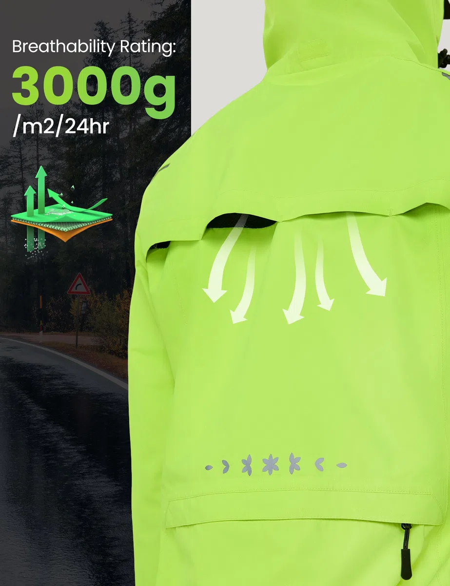 FitsT4 Sports Veste de cyclisme pour femme - Imperméable - Respirante - Coupe-vent - Pour l'été - Veste d'extérieur réfléchissante
