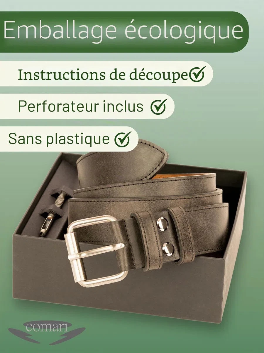 Ceinture de voyage en cuir de qualité supérieure pour homme avec compartiment secret