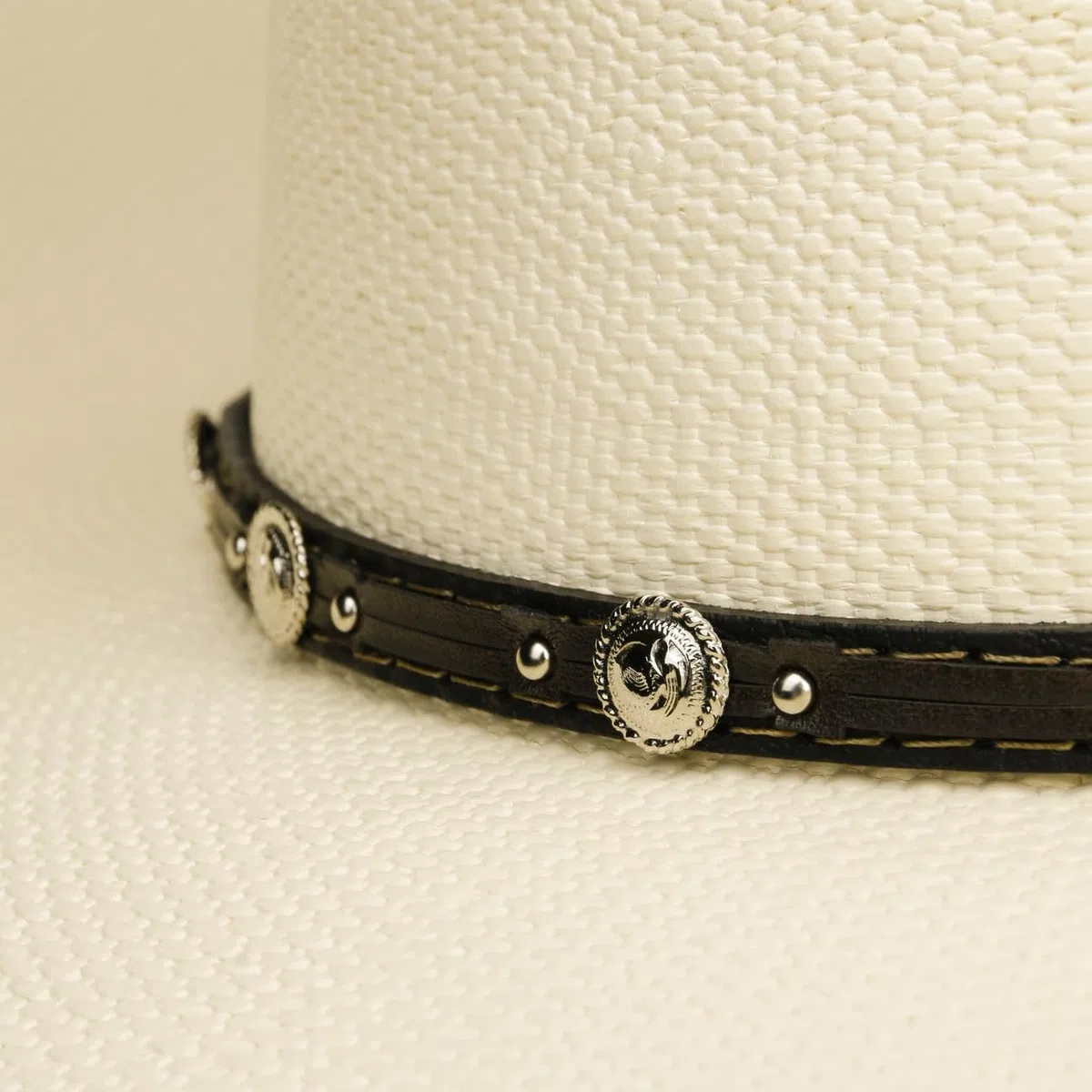 Stetson Ranson Chapeau Western ventile Paille Toyo Protection UV 40+ Bande en Cuir Unisexe Printemps Ete