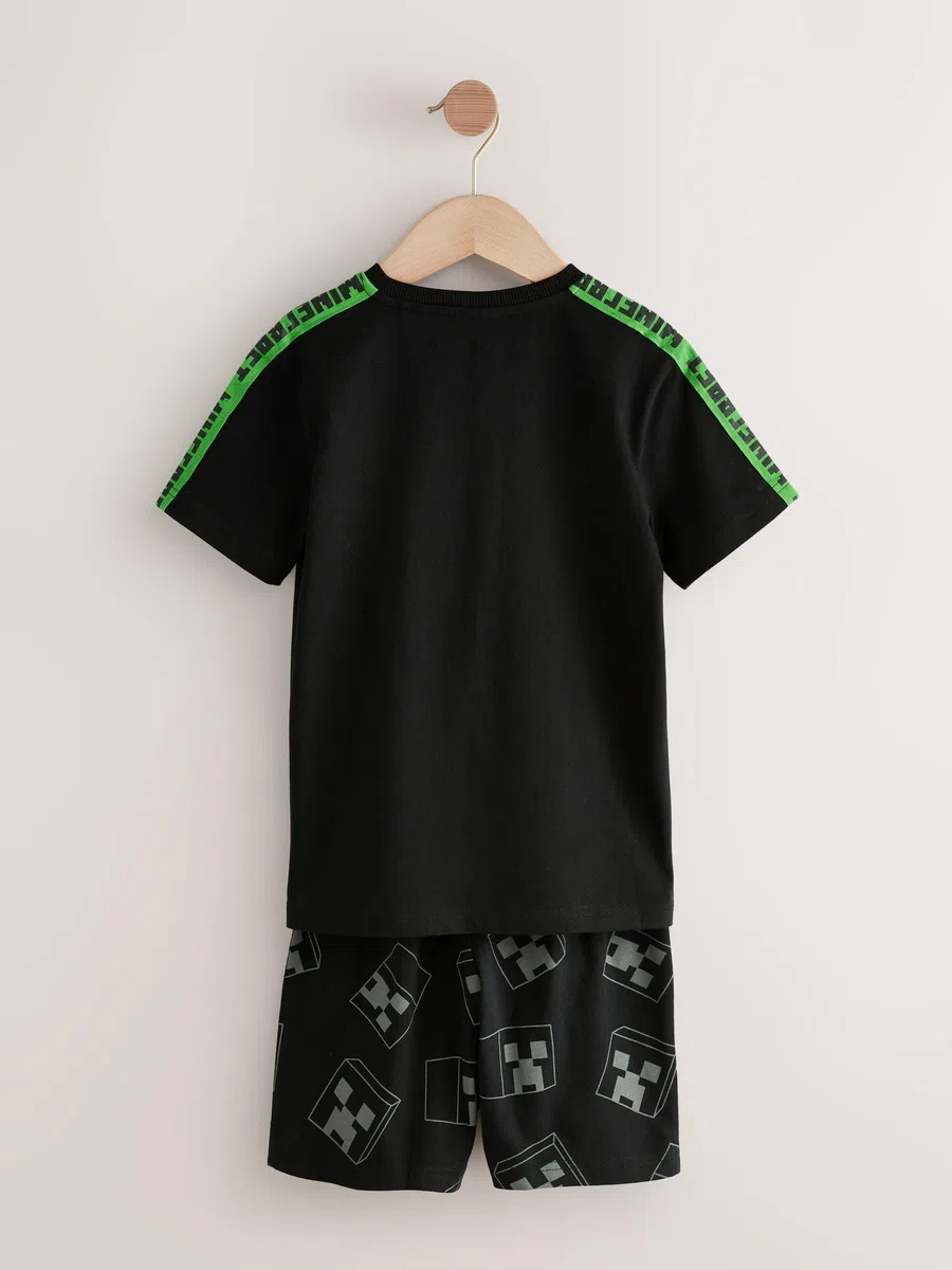 NEXT Garçon Pyjama Short Minecraft sous Licence, Lot de 2