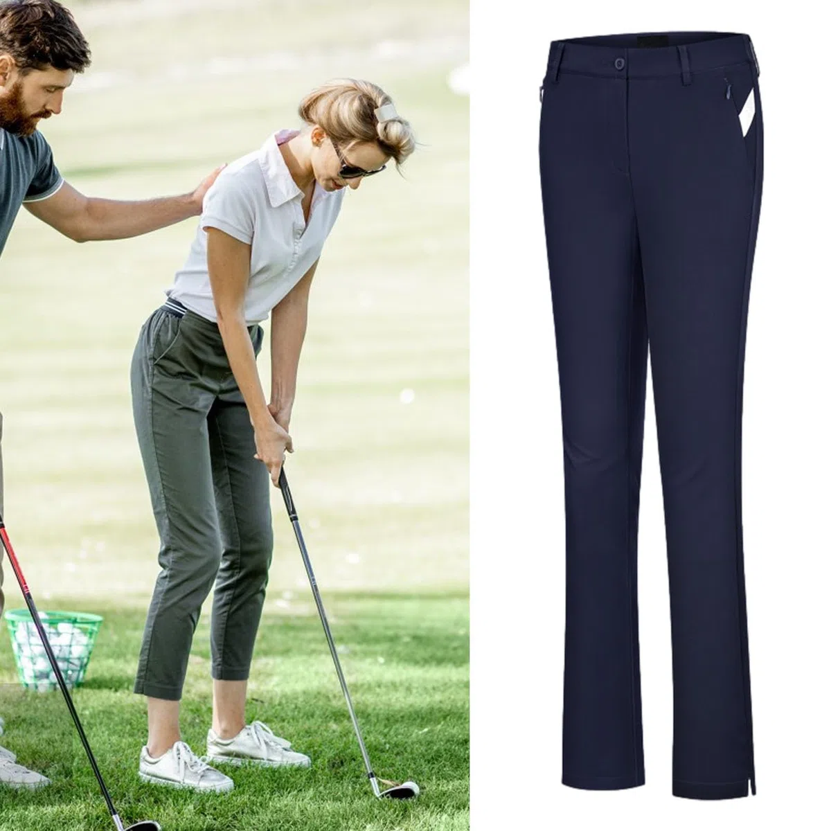 Pantalons De Golf Femme,Pantalon De Golf Femme | Pantalons à séchage Rapide avec Poches zippées | Pantalon de Golf évasé pour Femme, léger, Extensible, pour Travail, randonnée, vêtements de