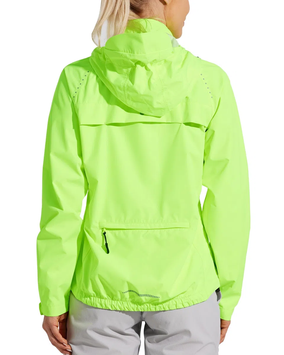 WILLIT Veste de cyclisme pour femme - Imperméable - Veste de course légère et respirante - Coupe-vent - Veste de cyclisme - Veste de randonnée - Veste de vélo pliable à capuche