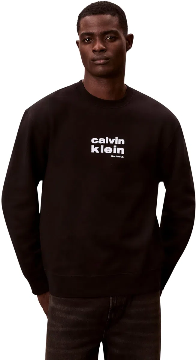 Calvin Klein Ls 350fleece Retro Graphic Crewn Lv04le250g Sweatshirts Homme (Lot de 1)