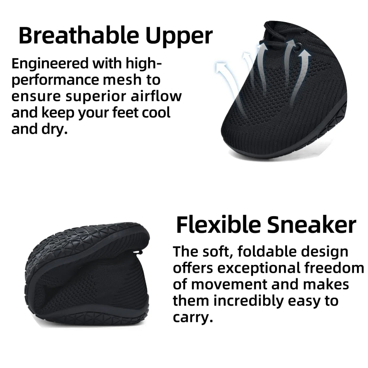 Unisex Chaussures Barefoot Minimalistes Bout Large Tige Respirante et Semelle Antidérapante Plate Légère 37-48
