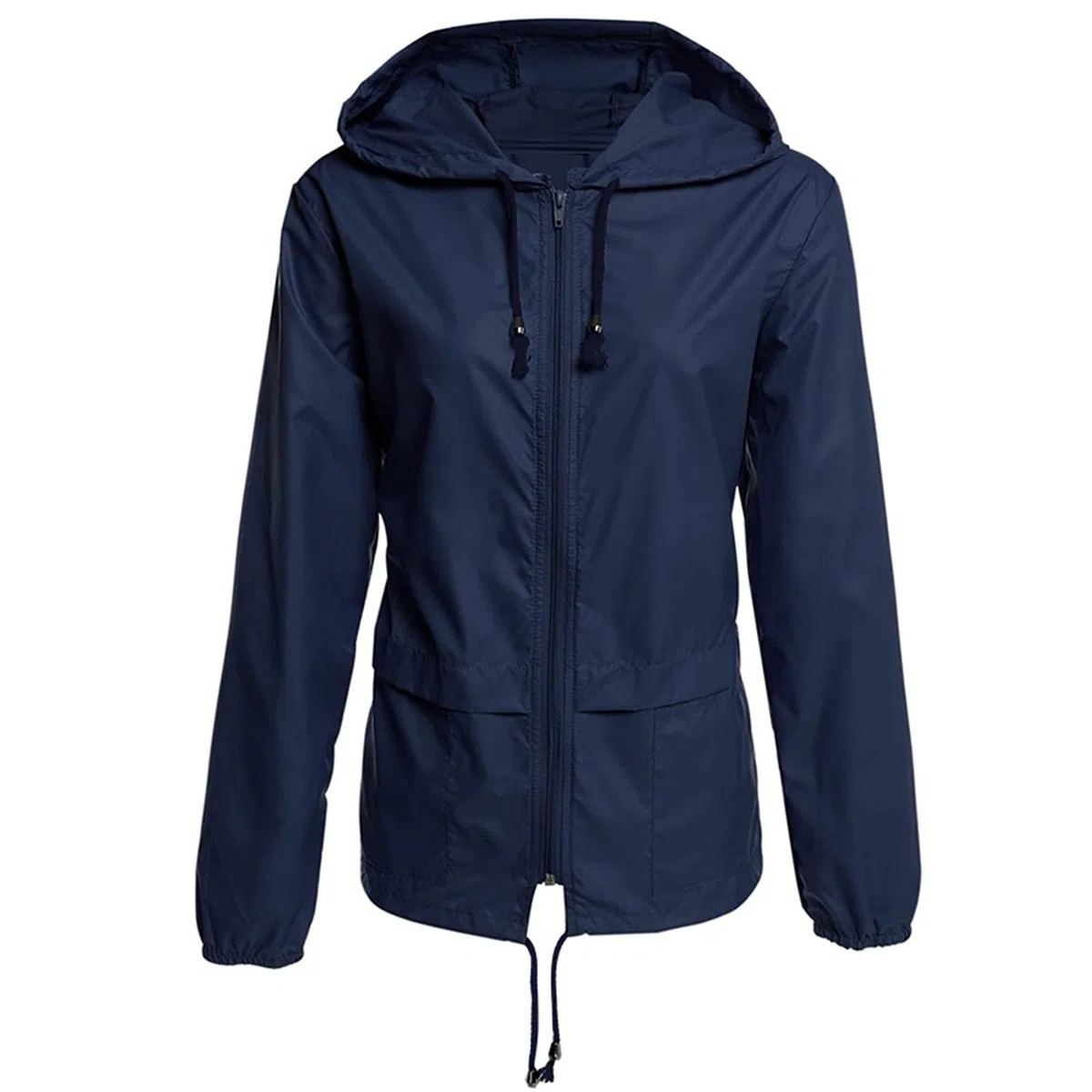 SotRong Veste imperméable légère et pliable pour femme - Coupe-vent - Fermeture éclair - Avec capuche - Séchage rapide - Imperméable