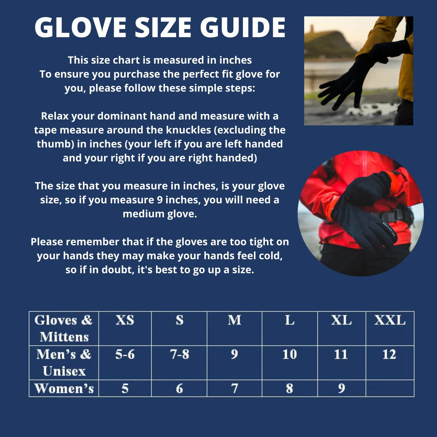SEALSKINZ Unisex Waterproof All Weather Glove