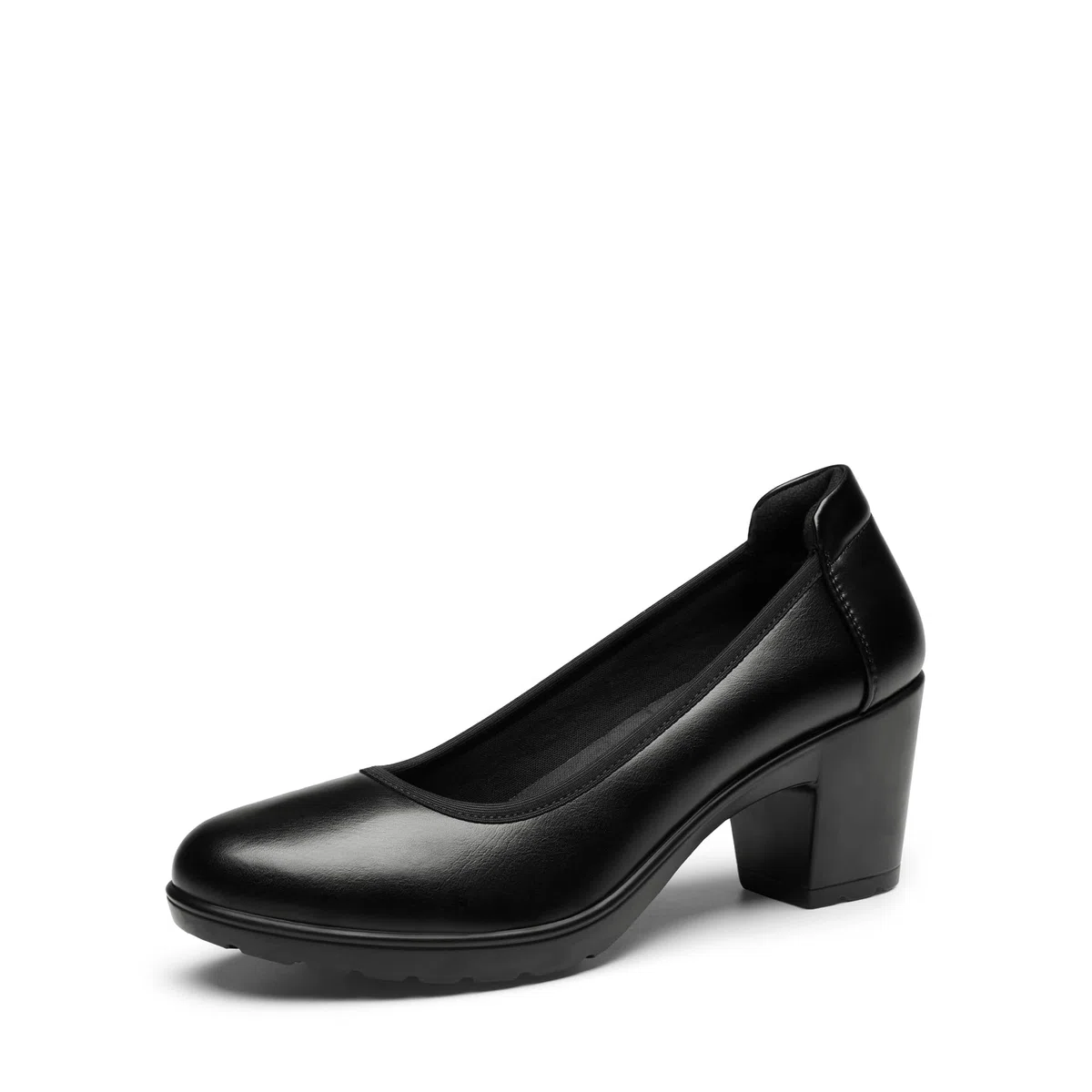 DREAM PAIRS Escarpins Femme Confort Petit Talon Bout Rond Chaussures Bureau Antidérapantes Classiques, Taille 38, Noir