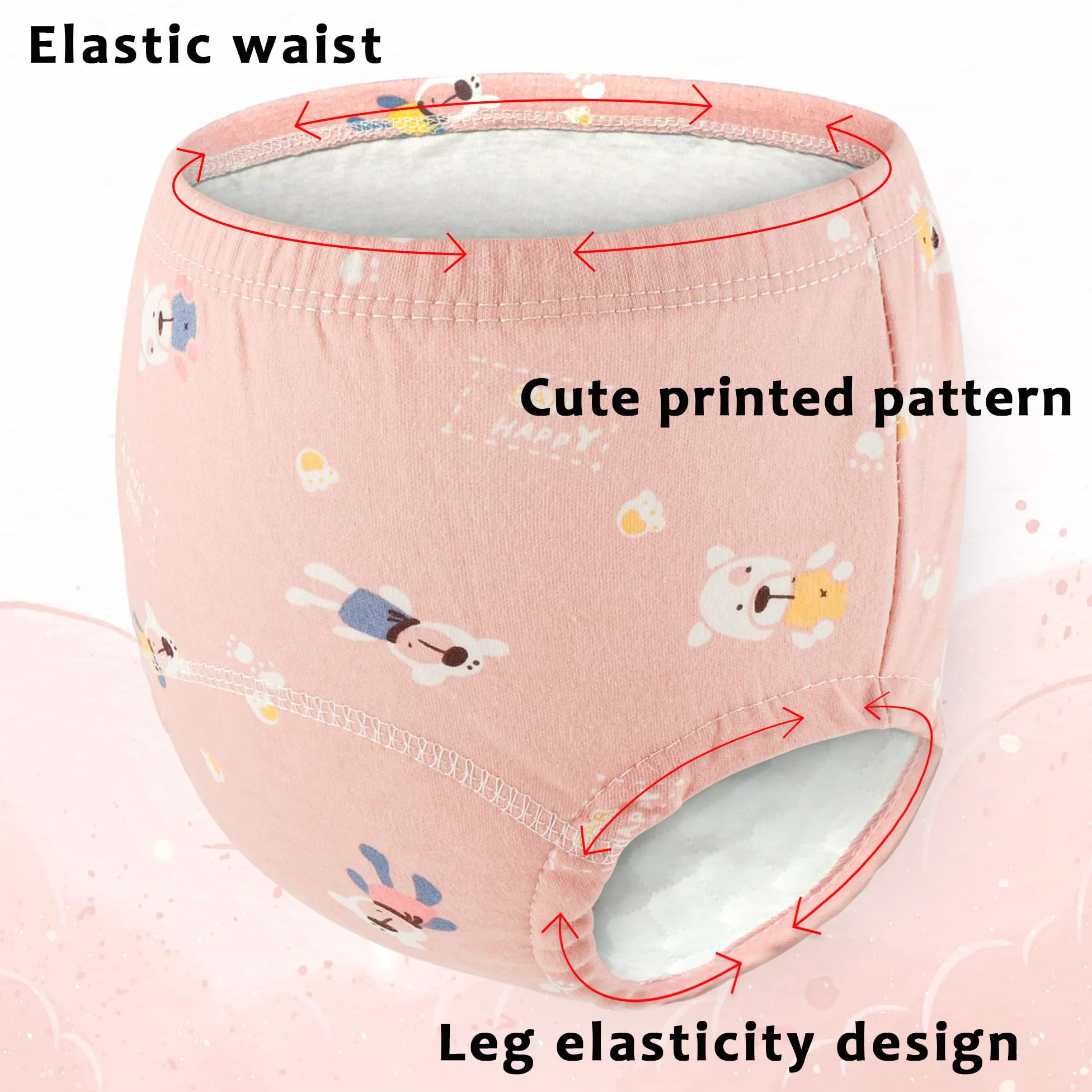 UNIFAMILY Lot de 8 Culotte Apprentissage Propreté Fille bébé Culotte d Apprentissage Enfant Fille de 2-6 Ans