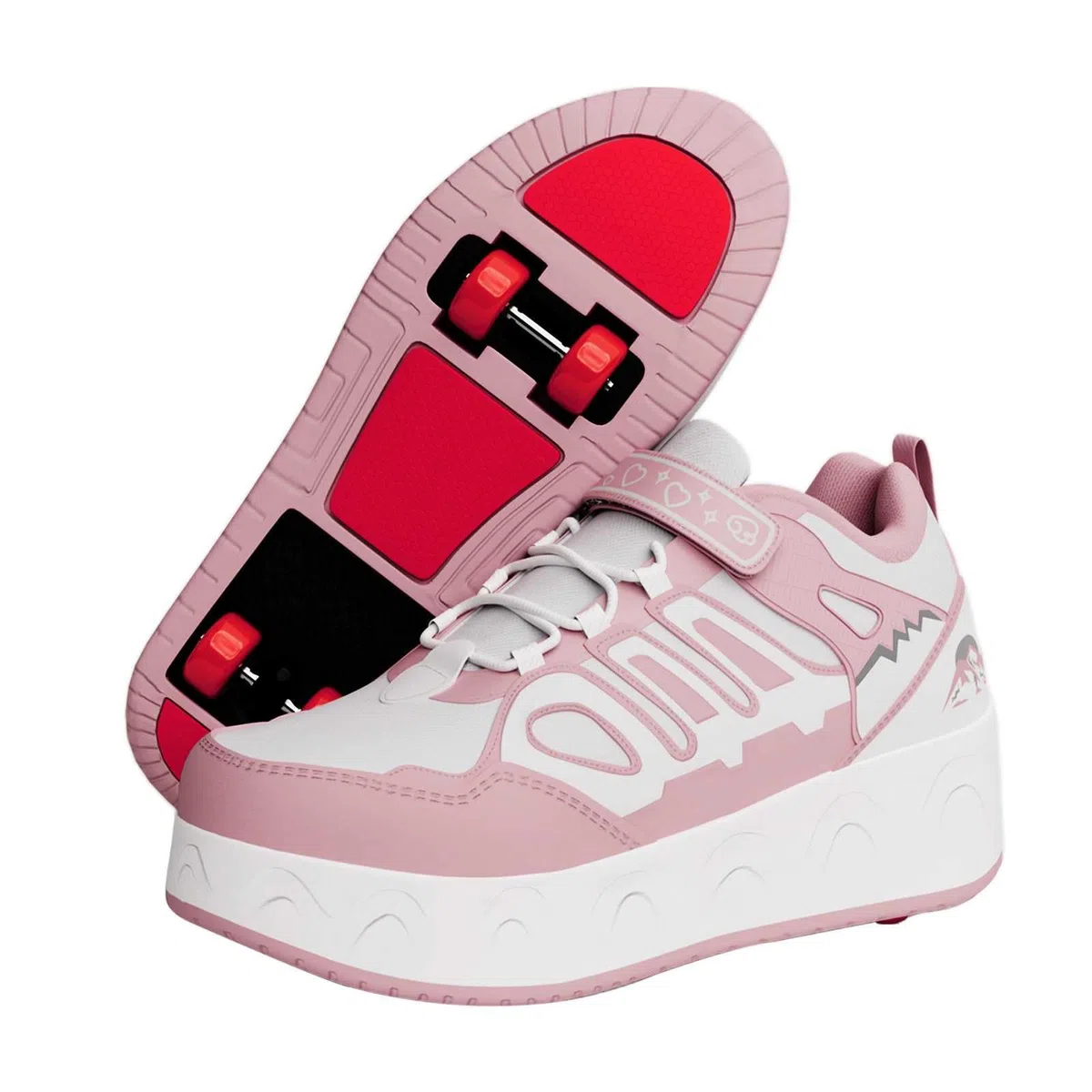 Basket Roller Rétractable Enfant, Chaussures à Roulettes 4 Roues pour Garçons et Filles, Intérieur Extérieur