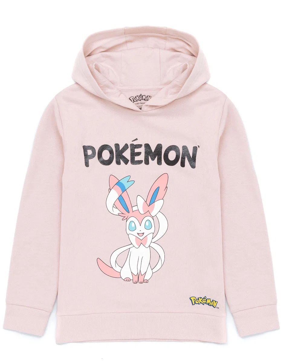 Pokemon Sylveon Lilac Hoodie Jumper Pullover for Girls Enfants Violet