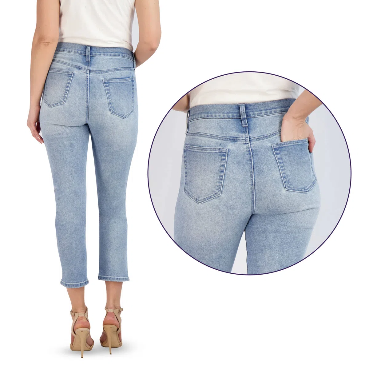 Savi Parker Jeans de maternité pour Femme, Pantalon élastique Taille Haute et Jambe Droite, vêtement de Grossesse pour Toutes Les Saisons, Entrejambe de 66,5 cm