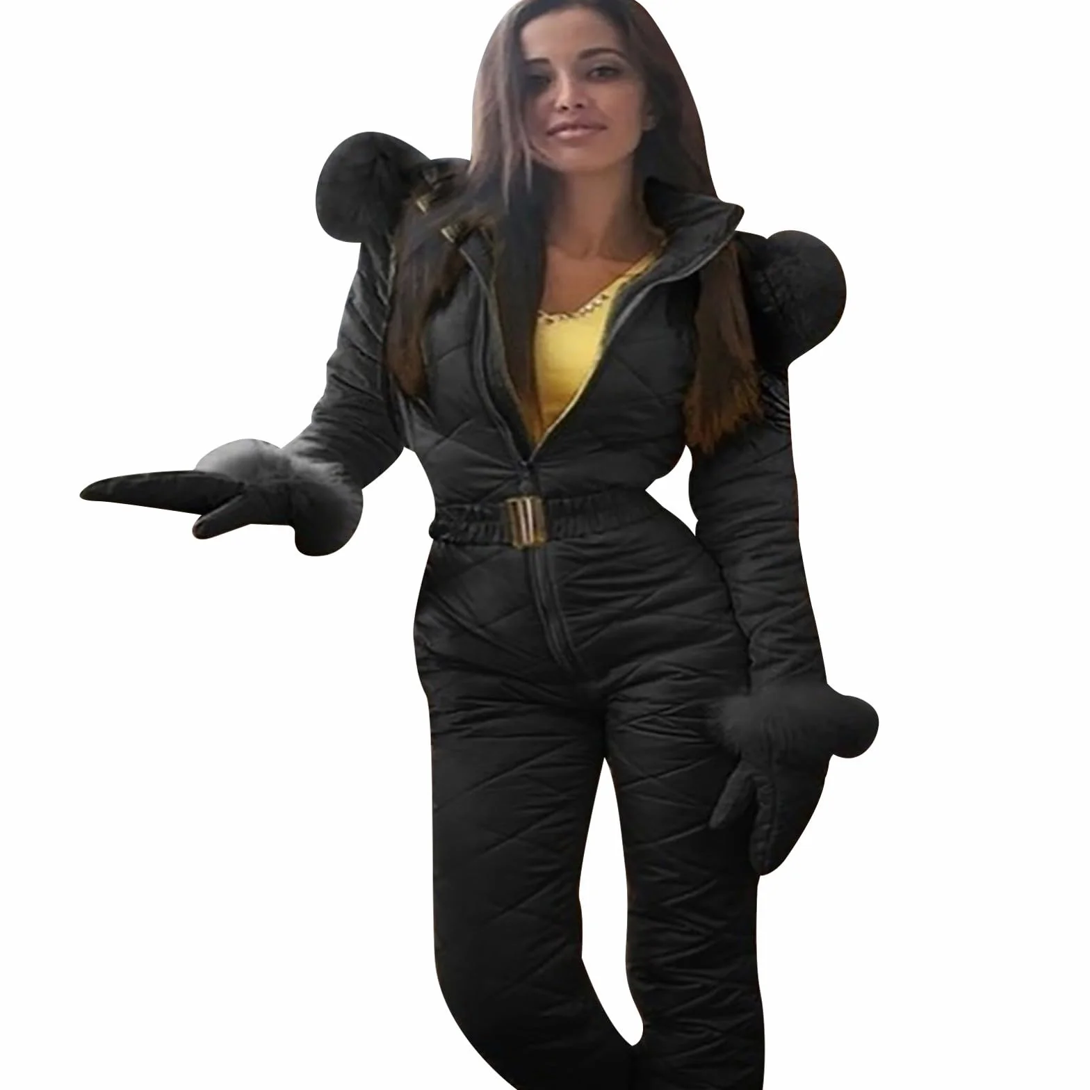 Combinaison Ski Femme Ensemble Sport Femme Longue Thermique Manteau Ensemble Hiver Imperméable Tenue Salopette Grande Taille Randonnée Blouson Costume