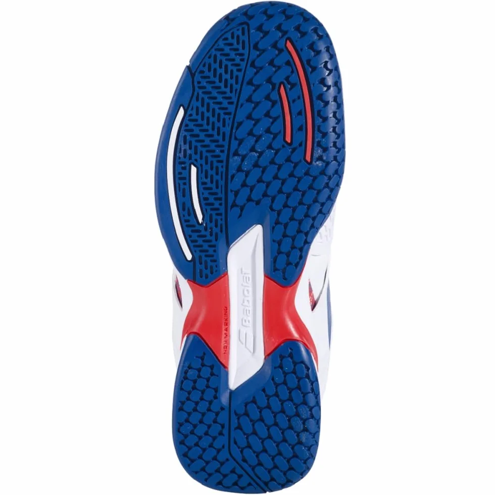 Babolat Garçon Propulse AC Jr, White Estate Blue, 35 EU