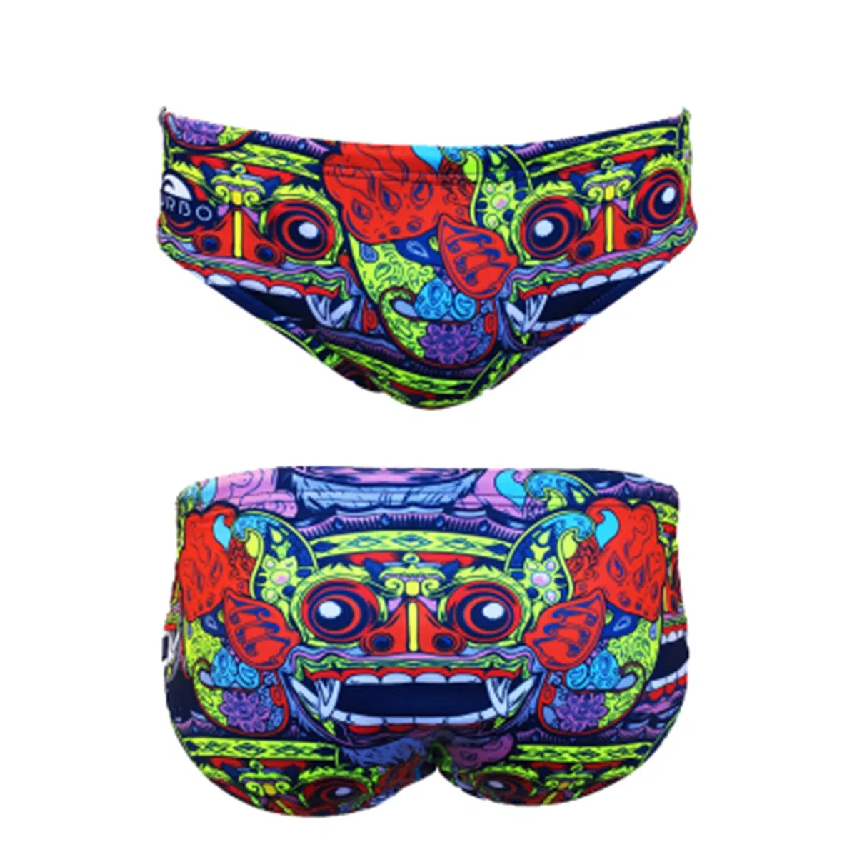 TurboTronic By Z-LINE Turbo - Maillot de Bain Waterpolo Bali Tribal Slip de Waterpolo Competicion Natation et Triathlon Motif d'ajustement Confortable - Bleu - XX-Large