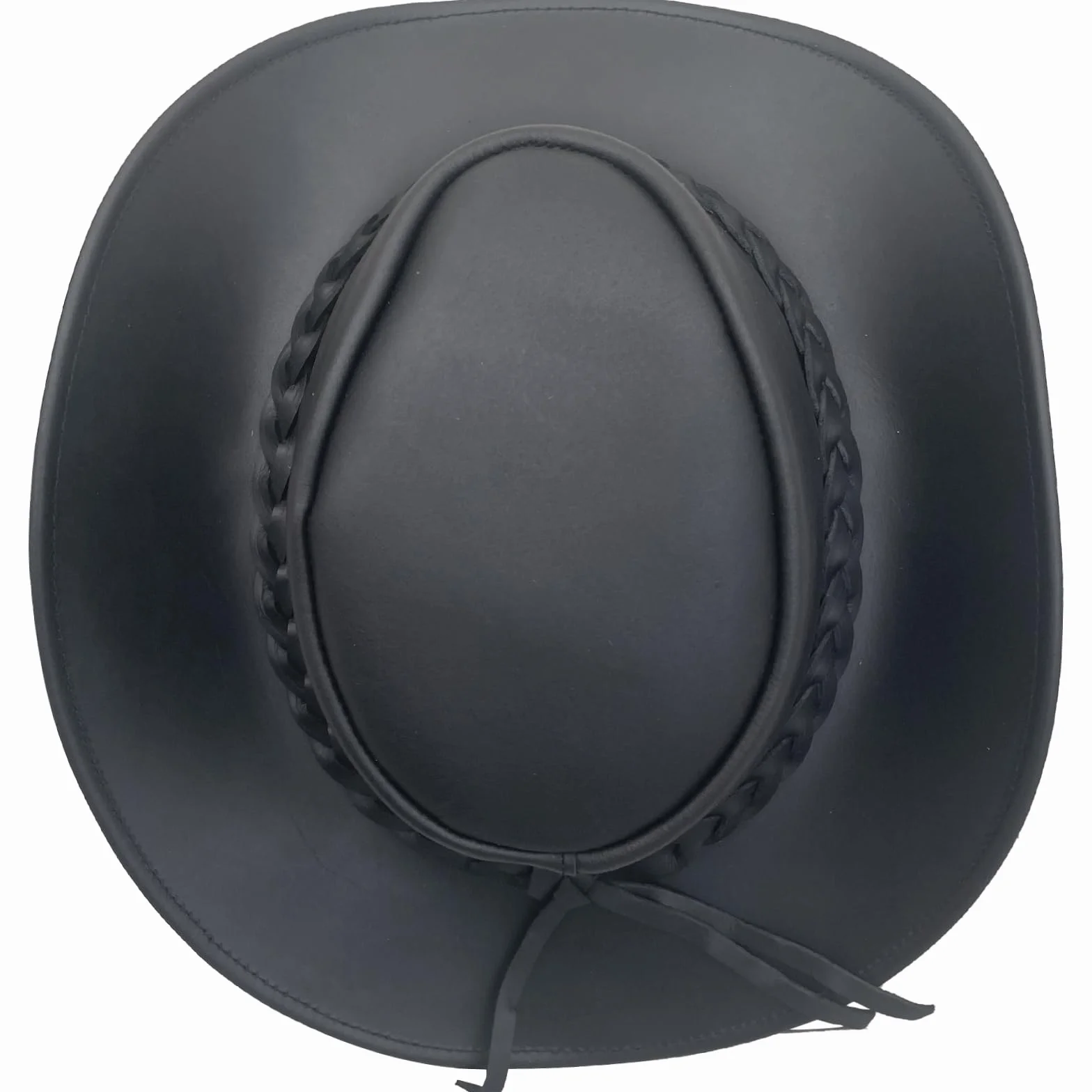 Pamposh Chapeau de Cowboy en Cuir pour Homme Fait à la Main à Large Bord Durable