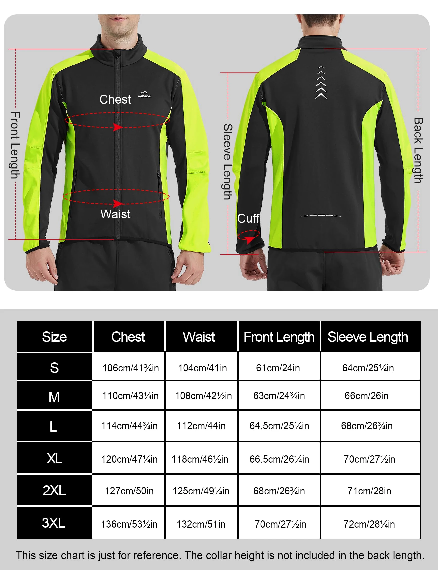INBIKE Veste Cyclisme Homme Hiver Blouson Chaud Polaire Coupe Vent Vtt Velo WJ602