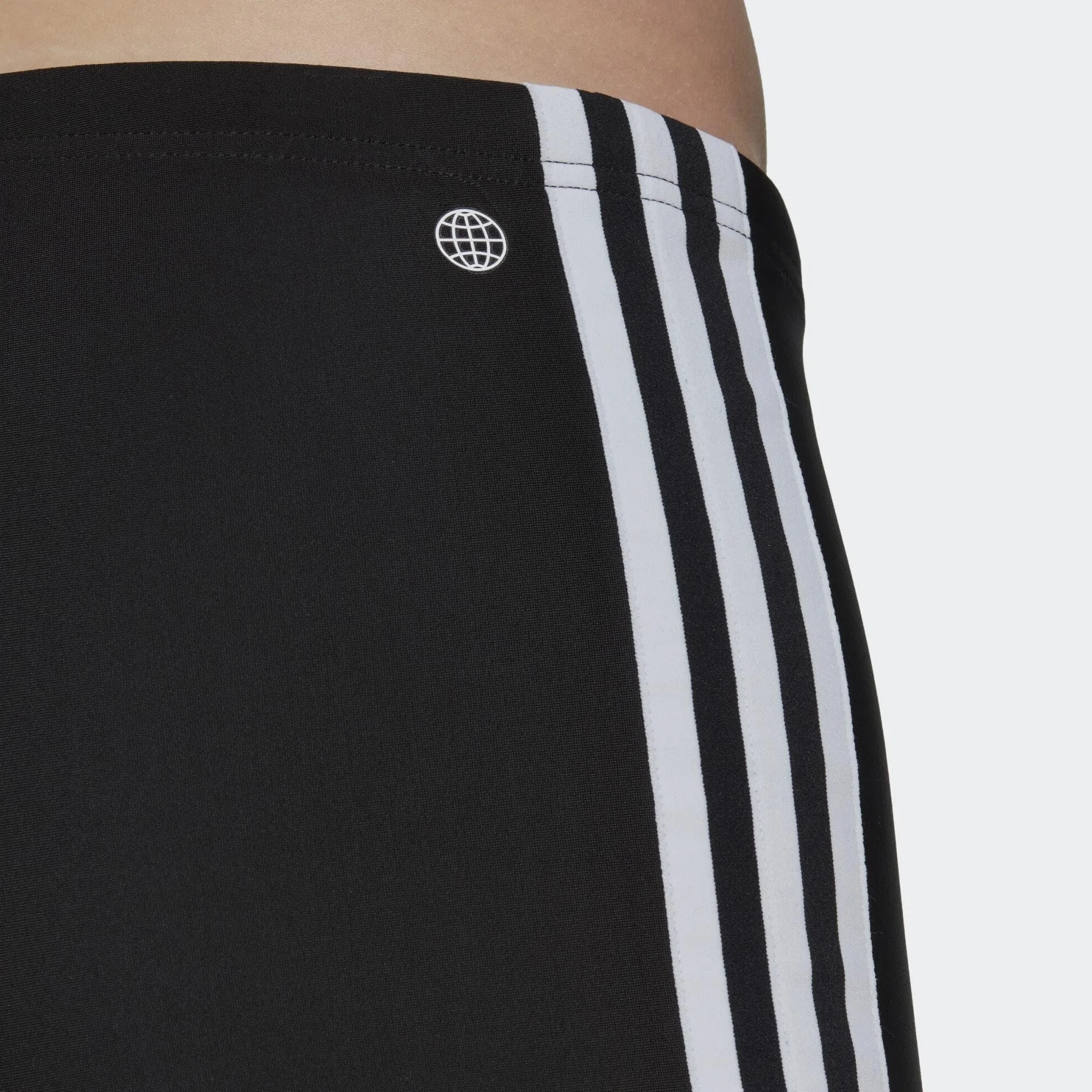 adidas Homme Classic 3-Stripes Swim Boxers, Black/White, 26