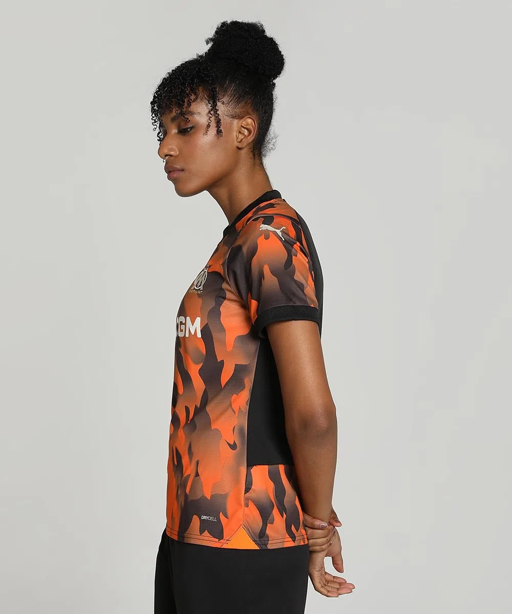 PUMA Om Maillot Réplica Thrid Noir/Orange Femme 24/25