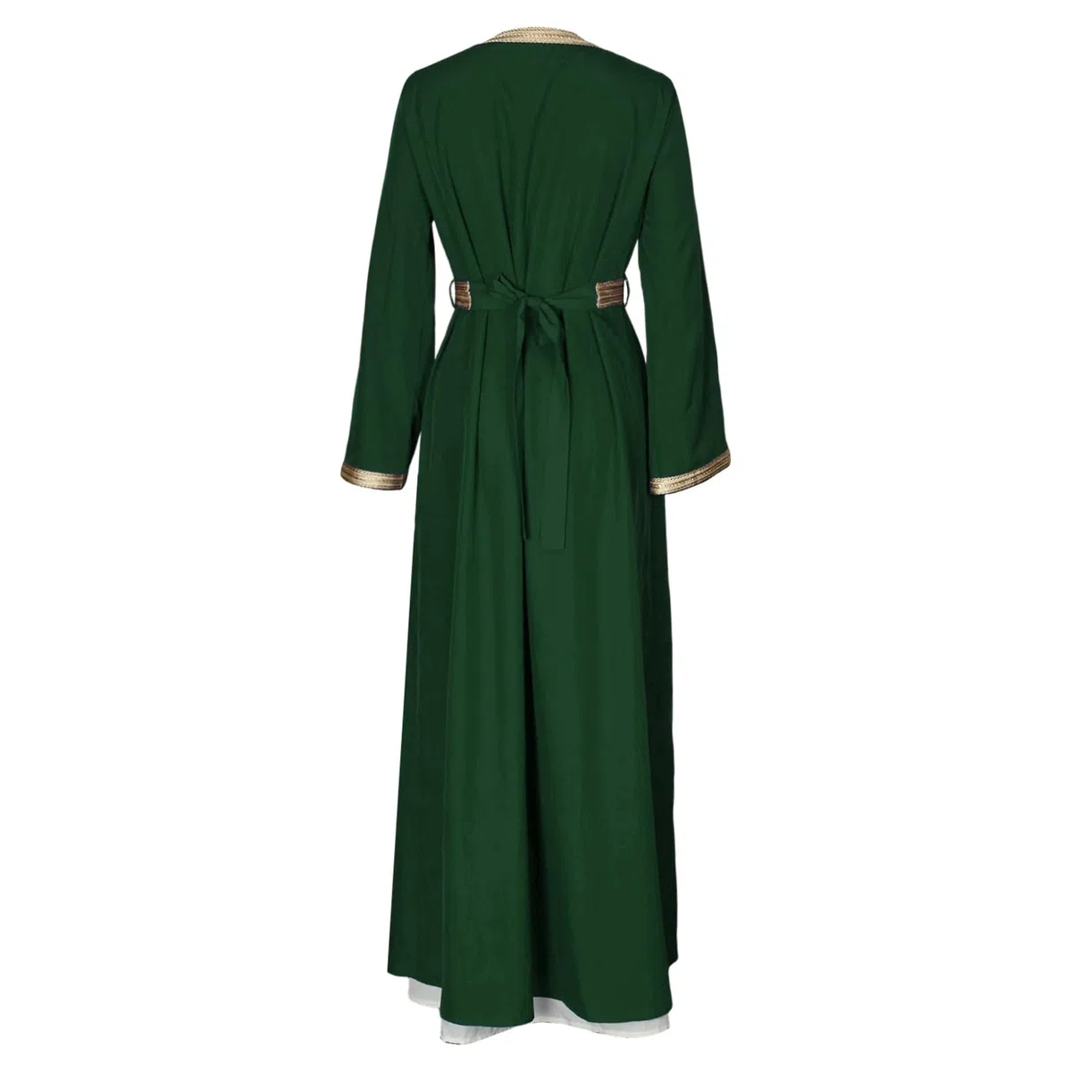 Generisch Élégante robe musulmane Abaya avec robe brodée à manches longues et sous-robe.