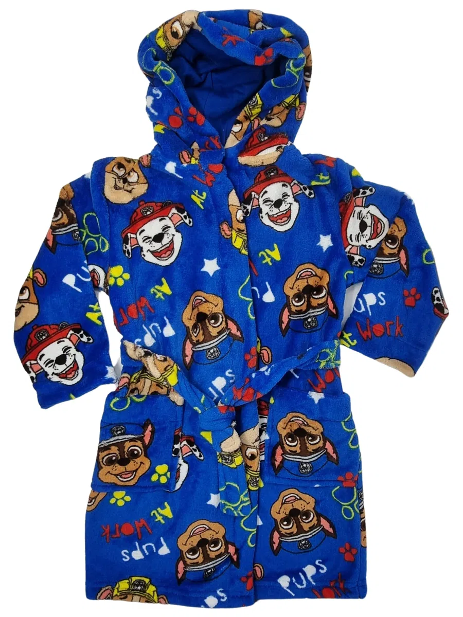 Paw Patrol Chase, Marshall and Rubble - Robe de Chambre Enfant à Capuche