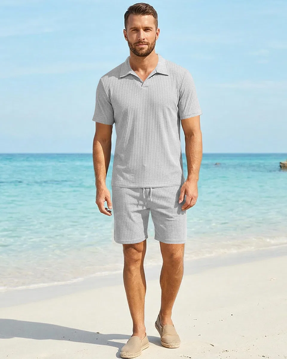 YAOHUOLE Ensemble Short Homme 2 Pièces Ensemble T-Shirt Et Pantalon Set