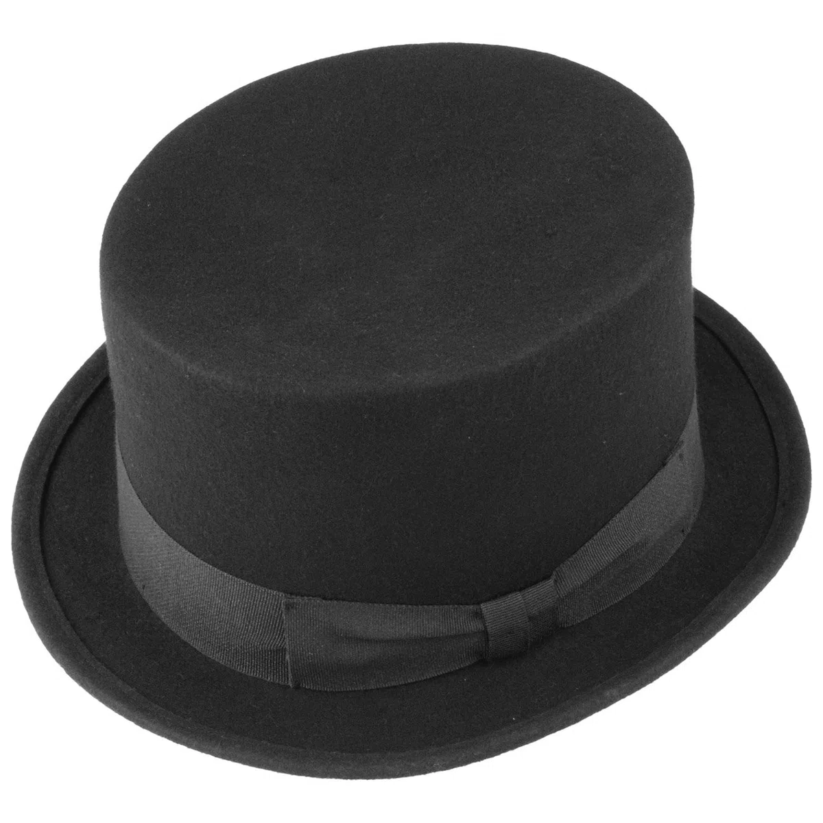 Lipodo CHAPEAUSHOP Haut-de-Forme Chapeau en Feutre de Laine Fabrique en Italie Femme Homme Toutes Saisons