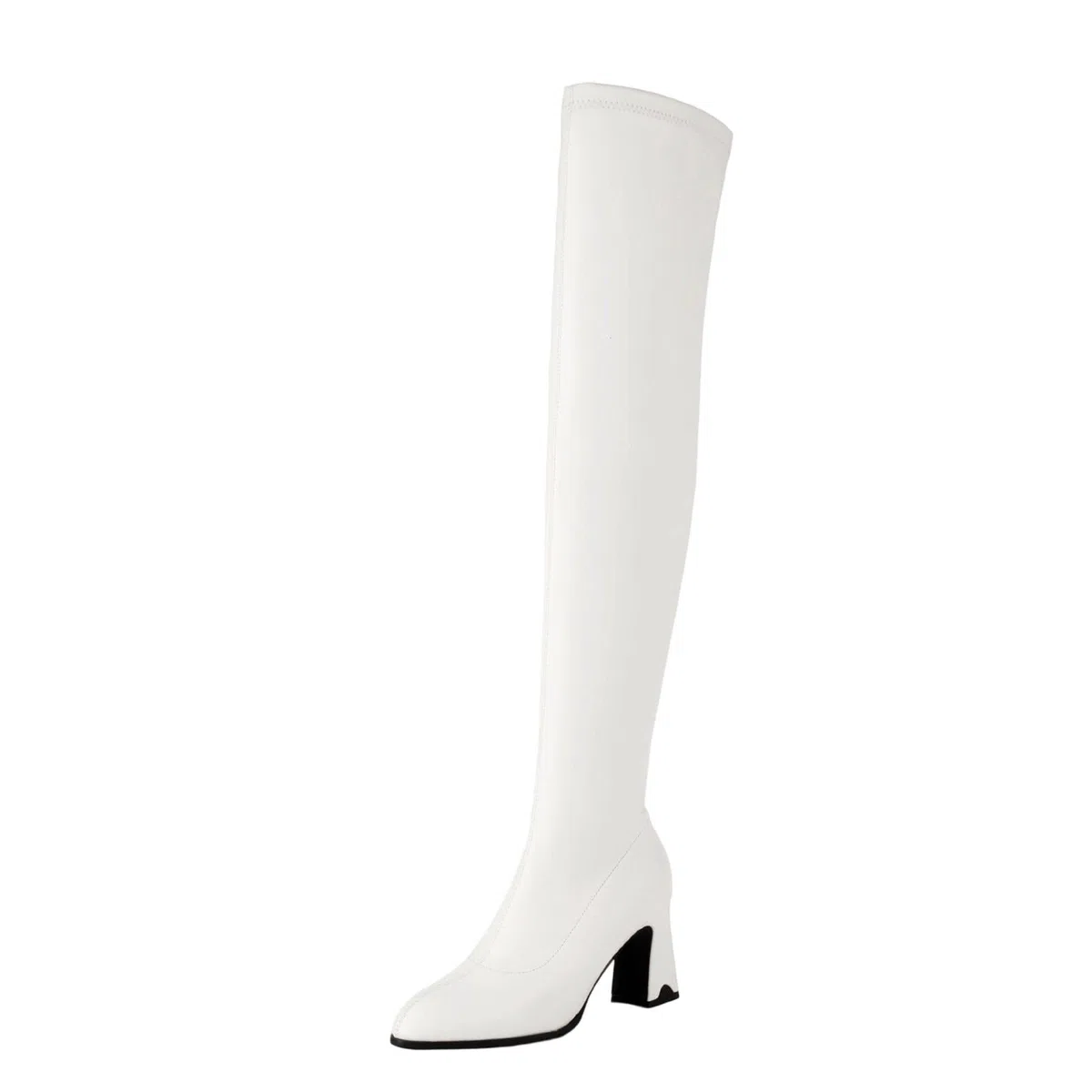 AEGJEGVD Cuissarde Femme Talon Haut Sexy Bottes Cavalières Femmes Cuir Classiques Cuissarde Bout Pointu Botte Montantes Hipster Club Fête Escarpins Bottes au-dessus du Genou Boots Élégants