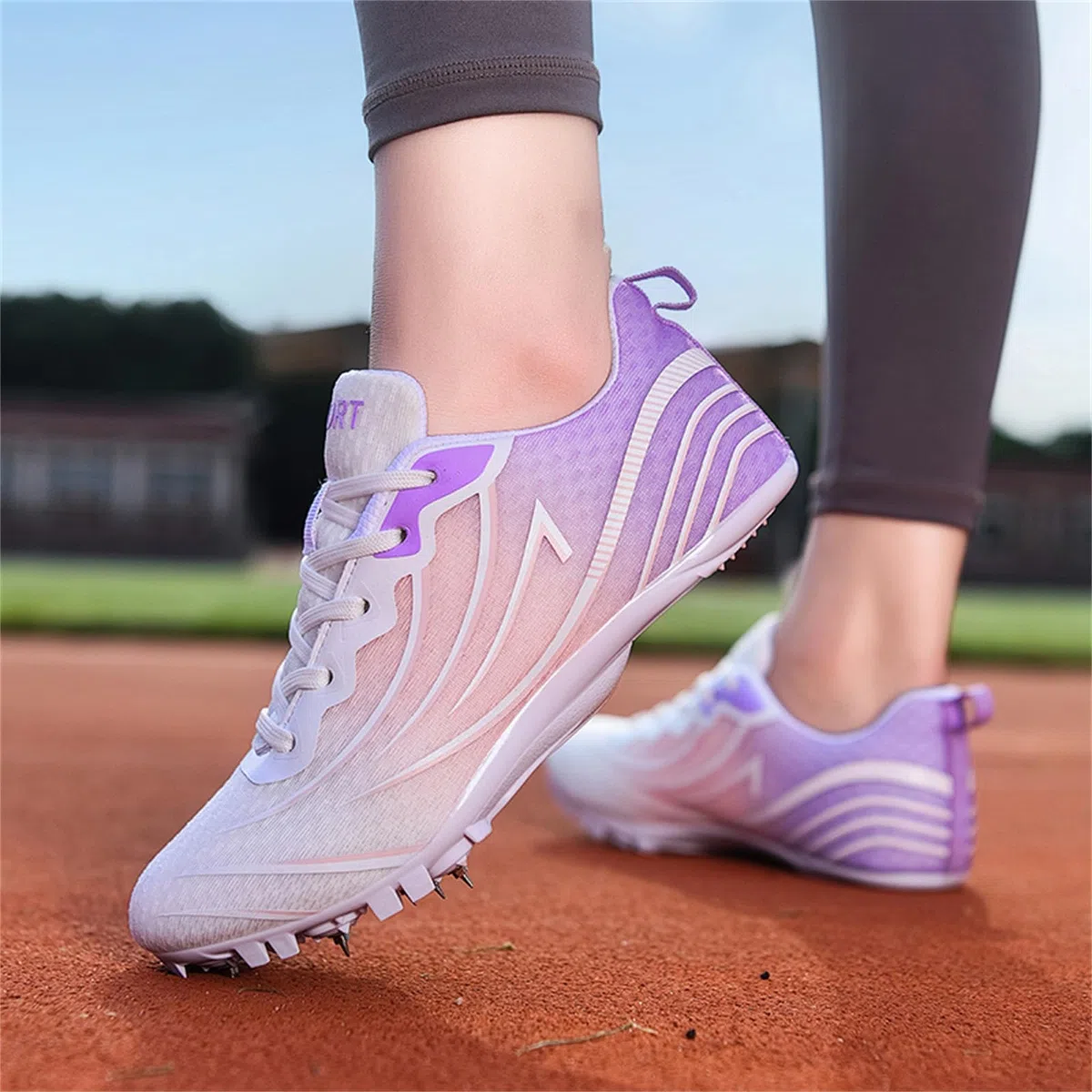 Chaussures À Pointes pour Femmes Baskets De Course pour Sprint Saut Athlétisme Athlétisme