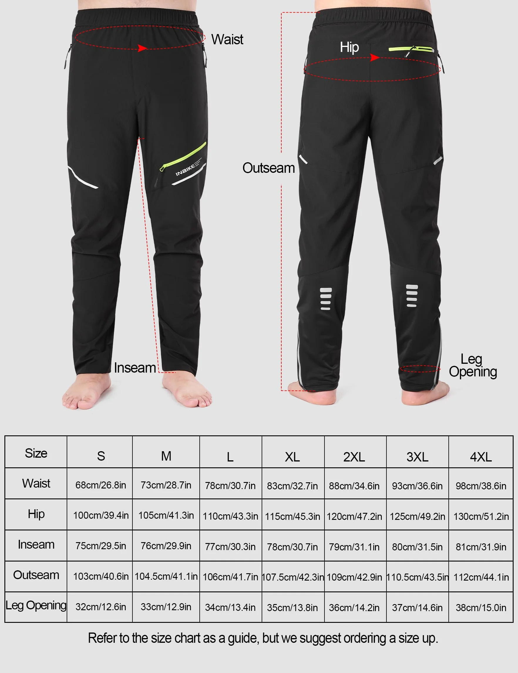 INBIKE Pantalon de Cyclisme Homme Respirant Élastique Pantalons Velo Softshell VTT Outdoor Pantalons de Sport Homme