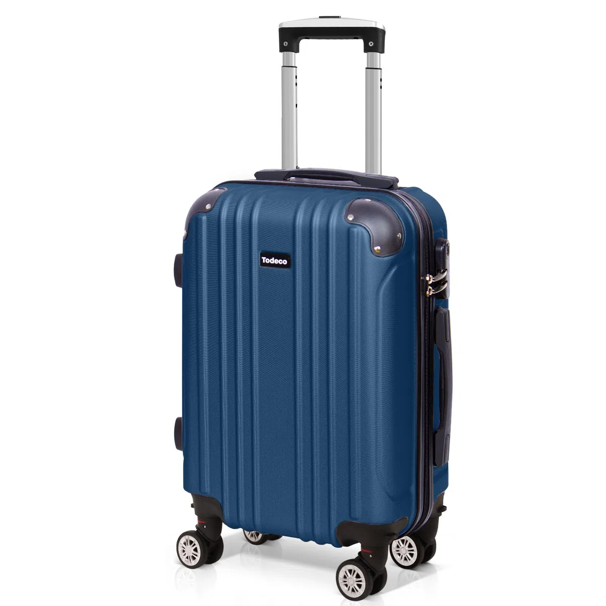 Todeco Valise de Voyage, Rigide e Légère ABS Valise de Voyage à roulettes Valises
