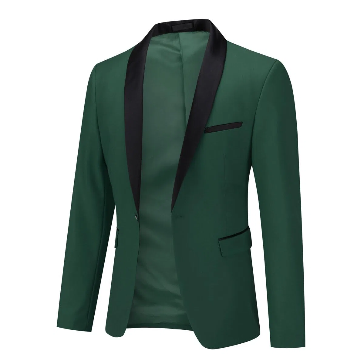 Sliktaa Tuxedo Une pièce à Châle Revers pour Hommes Coupe ajustée Élégante Classique Réunion d'affaires Mariage Bal Quotidien