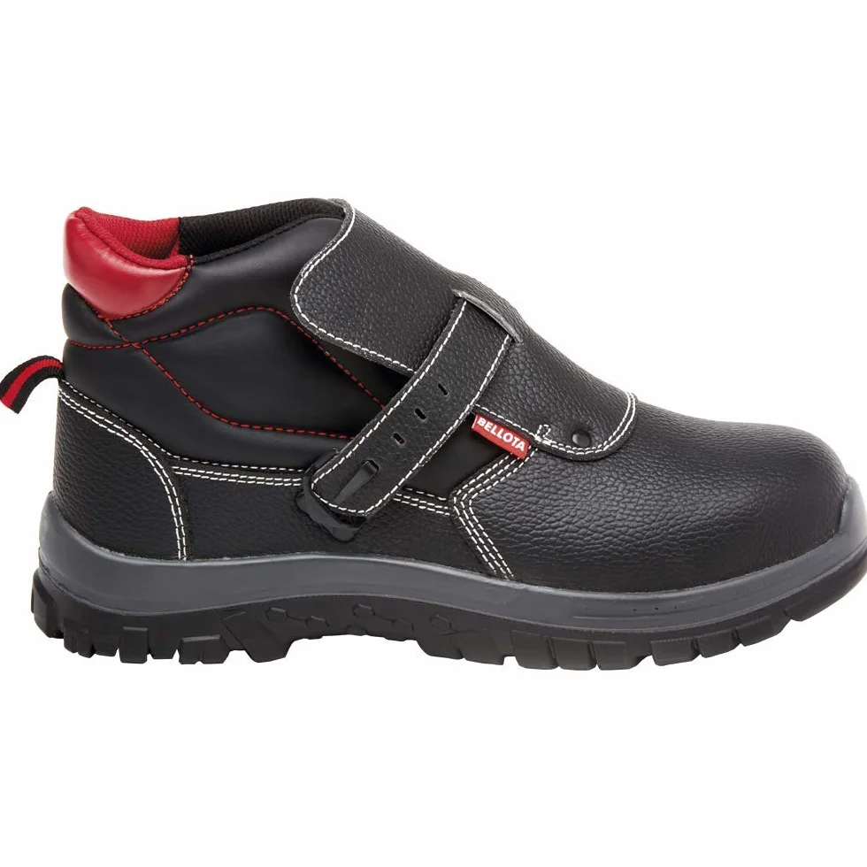 Bellota 72302-42 S3 - Bottes de Soudeur Classic S3 pour Homme et Femme, Chaussures de Sécurité en Cuir Hydrofuge pour Travaux de Soudage Industriel, avec à Ouverture Facile, Couleur Noire, Taille 42