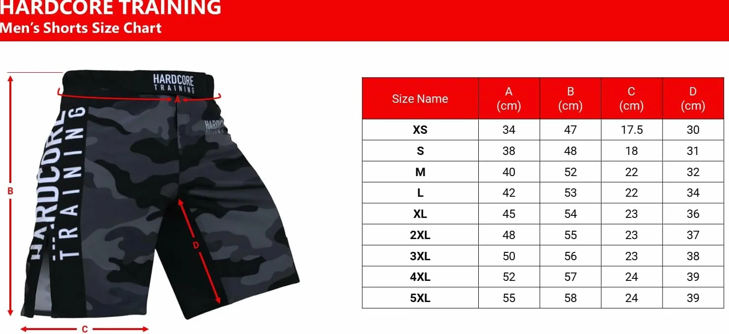Hardcore Training Shorts Homme Combat Shorts Arts Martiaux MMA BJJ Fitness Muay Thai Boxe Grappling No Gi