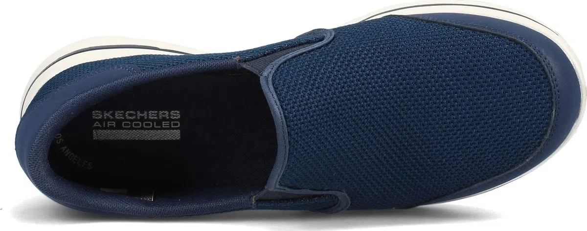 Skechers Homme Gowalk 5-Elastic Stretch Athletic Slip-on Casual Loafer Walking Shoe Basket, Bleu Marine 2, 44 EU X-Large