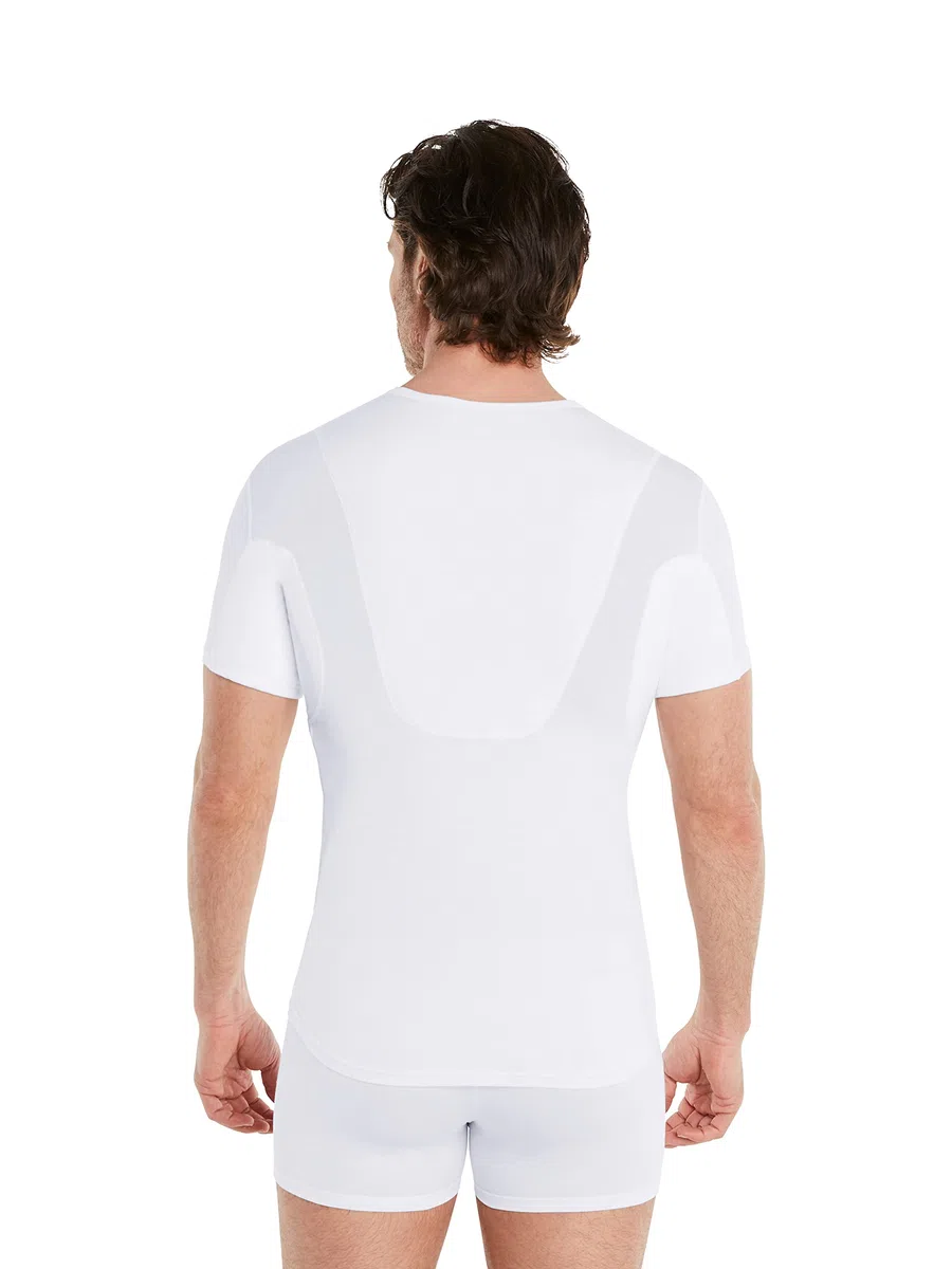 FINN T-Shirt Anti-Transpiration pour Hommes avec Insert dans Le Dos et Patchs intégrés aux aisselles pour la Forte Transpiration - Maillot de Corps Contre Les odeurs et Les Taches de Sueur