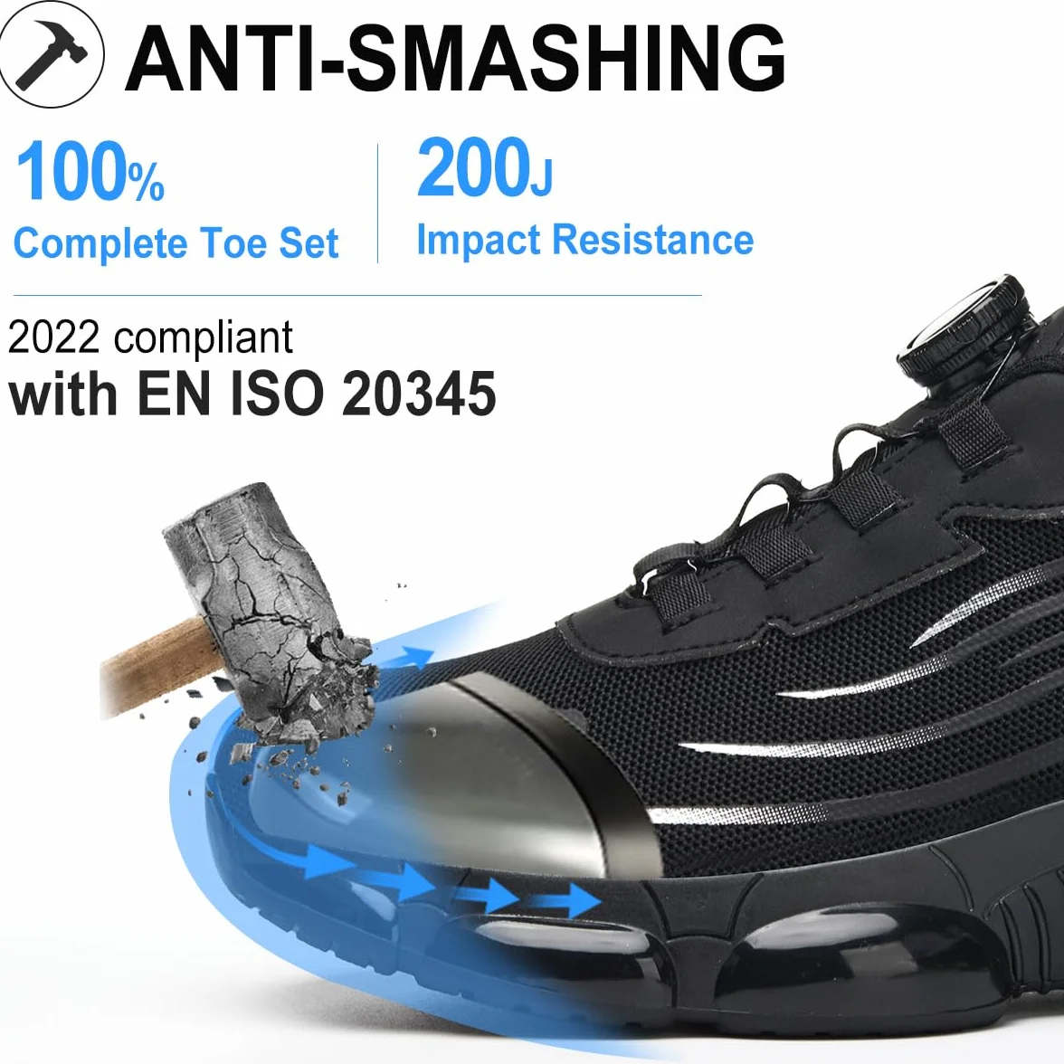 Chaussures de Sécurité Hommes Femmes Légère Basket de Securite Chaussures de Travail Embout Acier Confortable Antidérapante 38-46 EU