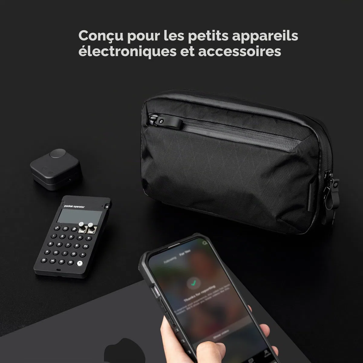 ALPAKA Elements Tech Case Mini, Sac Sling avec Sangle Réglable, EDC Petit Tech Pouch, Sac de Rangement pour Accessoires Électroniques, Tissu Résistante à l'eau, 2 Compartiment, X-Pac VX42
