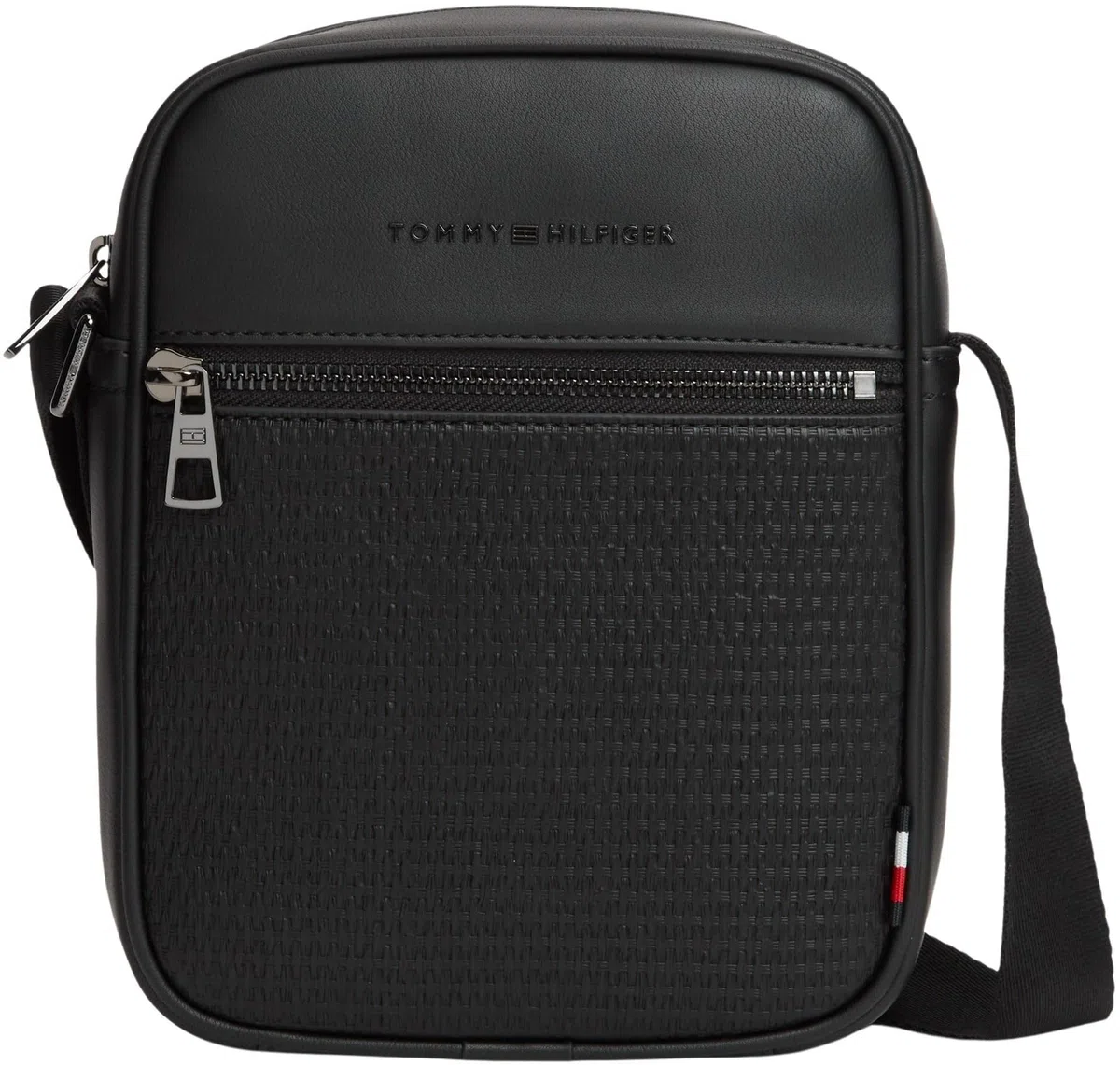 Tommy Hilfiger TH Woven Mini Reporter Am0am14095 Crossover pour homme Noir Taille unique