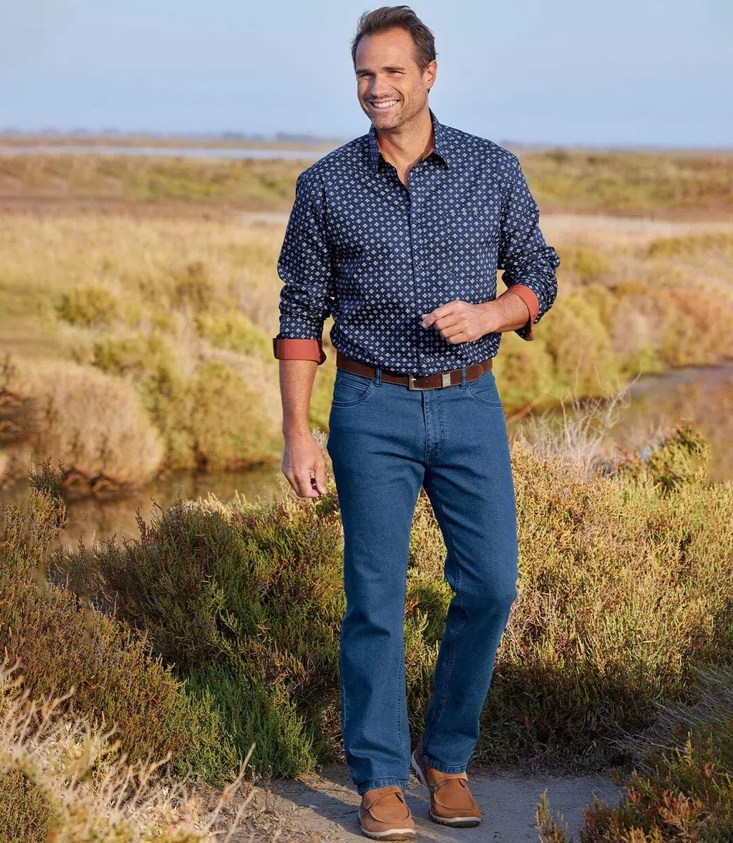 ATLAS FOR MEN - Jean Homme Regular - Jeans Stretch - Coupe Droite - Pantalon Homme - Disponible en Grandes Tailles