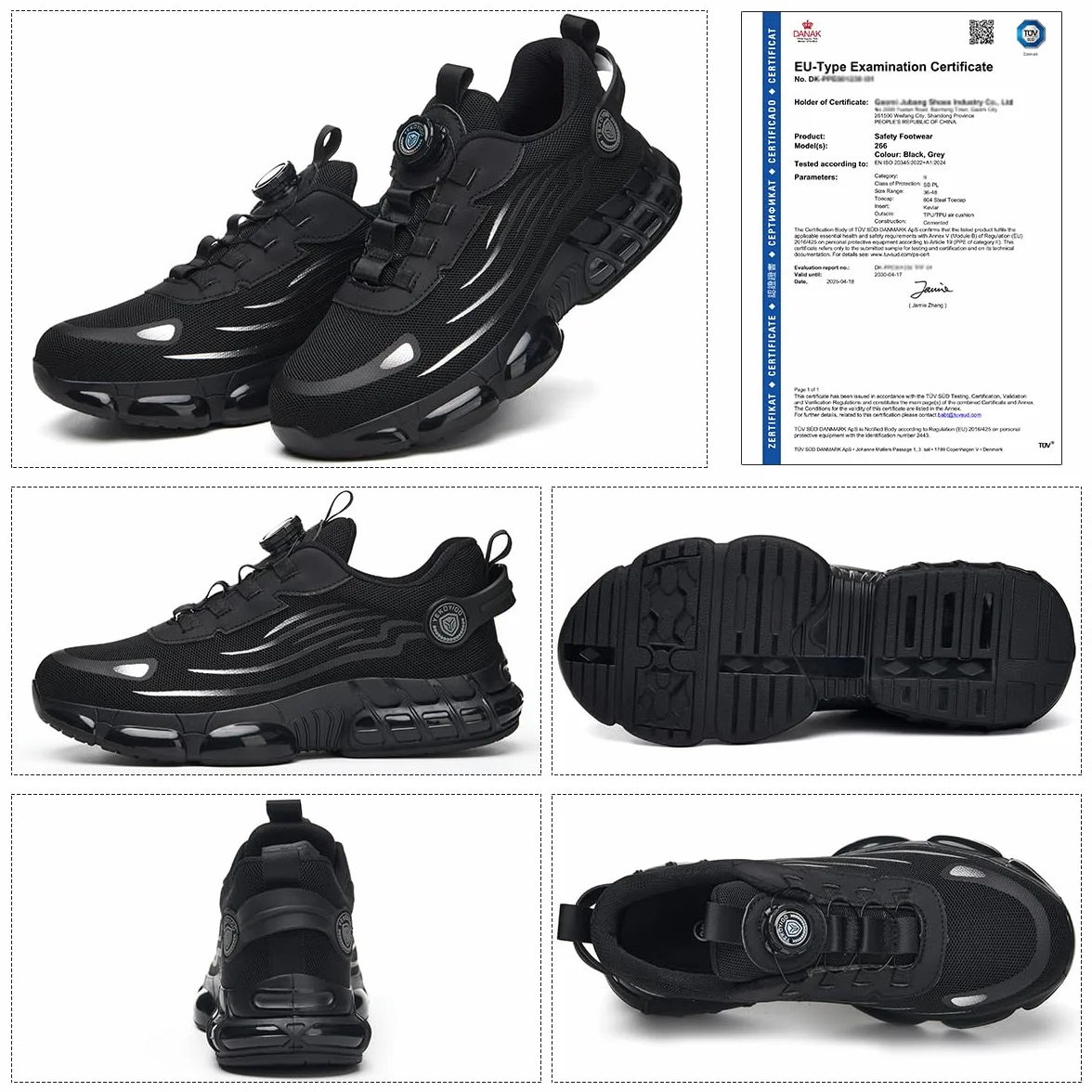 Chaussures de Sécurité Hommes Femmes Légère Basket de Securite Chaussures de Travail Embout Acier Confortable Antidérapante 38-46 EU